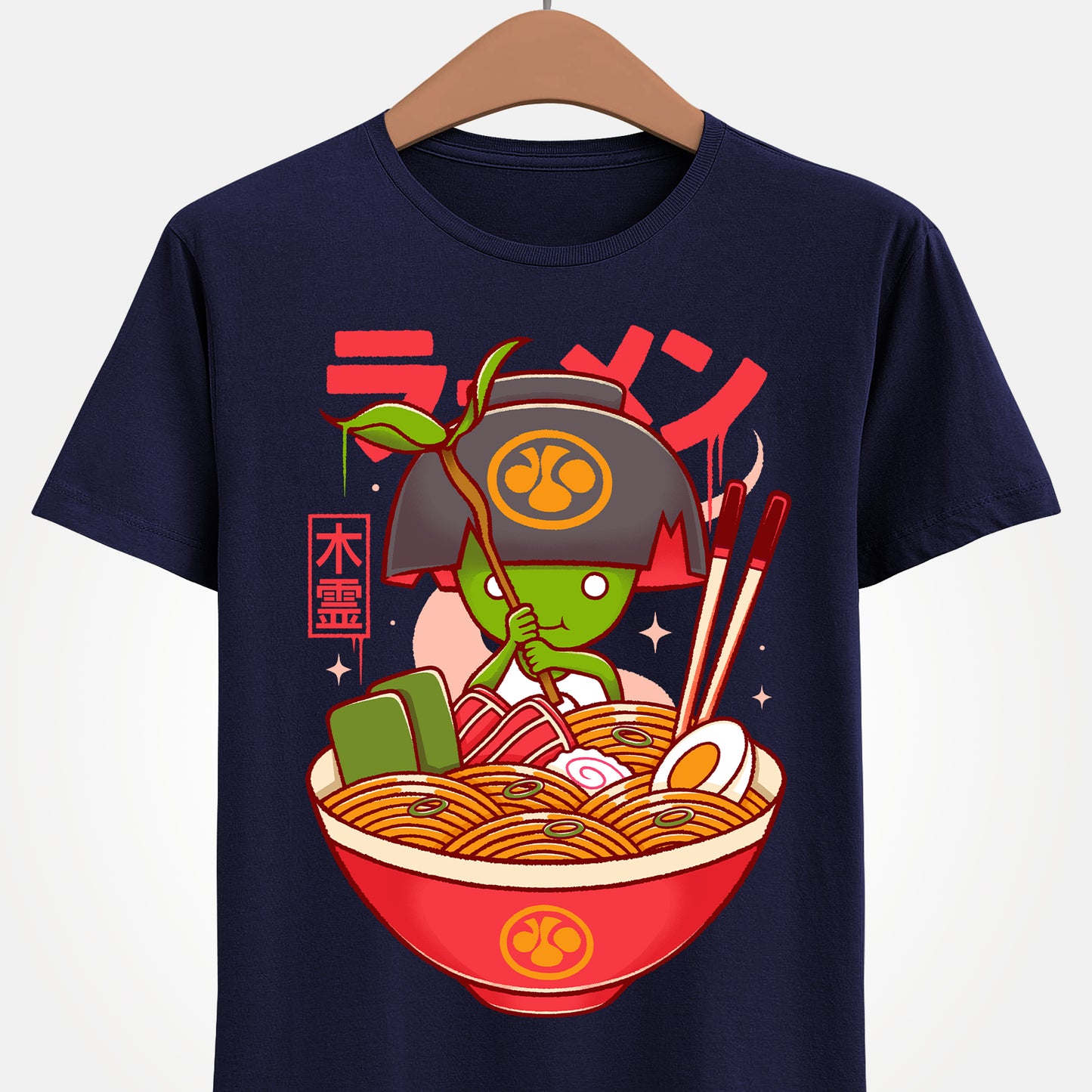 Nioh 3 t-shirt inspired by the action RPG and soulslike video game series, featuring Kodama, green tree spirit from the Nioh games inside a noodles ramen bowl in japanese art style. This unisex gamer shirt celebrates Nioh 3 with a design rooted in Japanese folklore, yokai mythology, and samurai fantasy. High-quality video game merch made for gamers, collectors, and fans of Nioh, Nioh 2, Nioh 3 and dark fantasy action RPGs. Perfect gaming t-shirt for soulslike fans and Japanese mythology lovers.