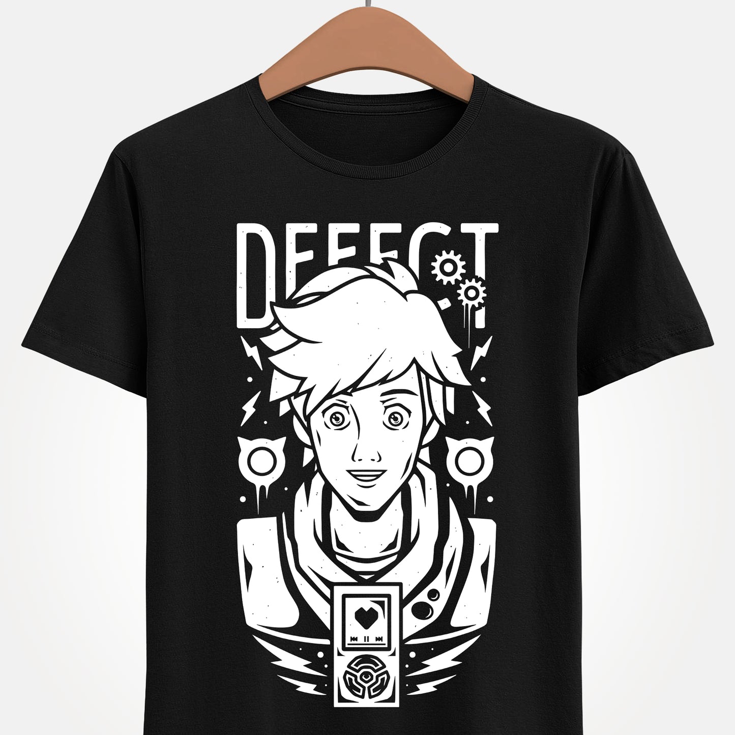 High-quality T-shirt featuring Chai from Hi-Fi Rush in a dynamic anime-inspired pose. The colorful design highlights the game’s vibrant rhythm-action style, making it perfect for fans of stylish character art and modern gaming aesthetics. Soft, unisex cotton tee ideal for gamers, collectors, and anyone who loves unique video game merchandise. A standout piece for Hi-Fi Rush fans and rhythm-game enthusiasts. hi-fi rush video game t-shirt, hi-fi rush chai t-shirt, hi-fi rush gaming tee