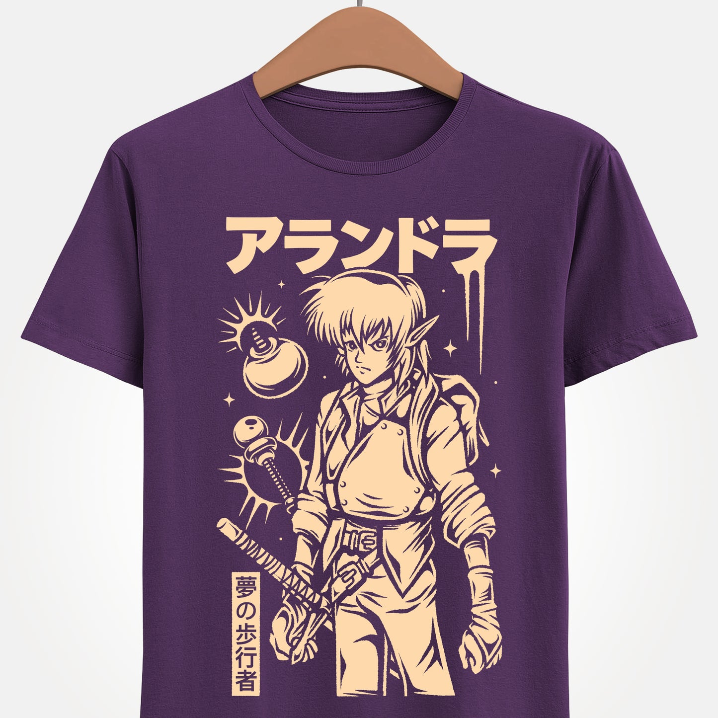 Alundra video game t-shirt inspired by the classic PlayStation action RPG. Retro gaming apparel featuring an original fan art design based on the world of Alundra, perfect for fans of dungeon crawler games, classic RPGs, and nostalgic 90s video game aesthetics. alundra video game merch, alundra action rpg video game merch, alundra the dreamwalker t-shirt, alundra ps1 video game t-shirt, alundra retrogaming tee, alundra classic ps1 video game merch, alundra 2 merch, alundra 2 t-shirt, ps1 games