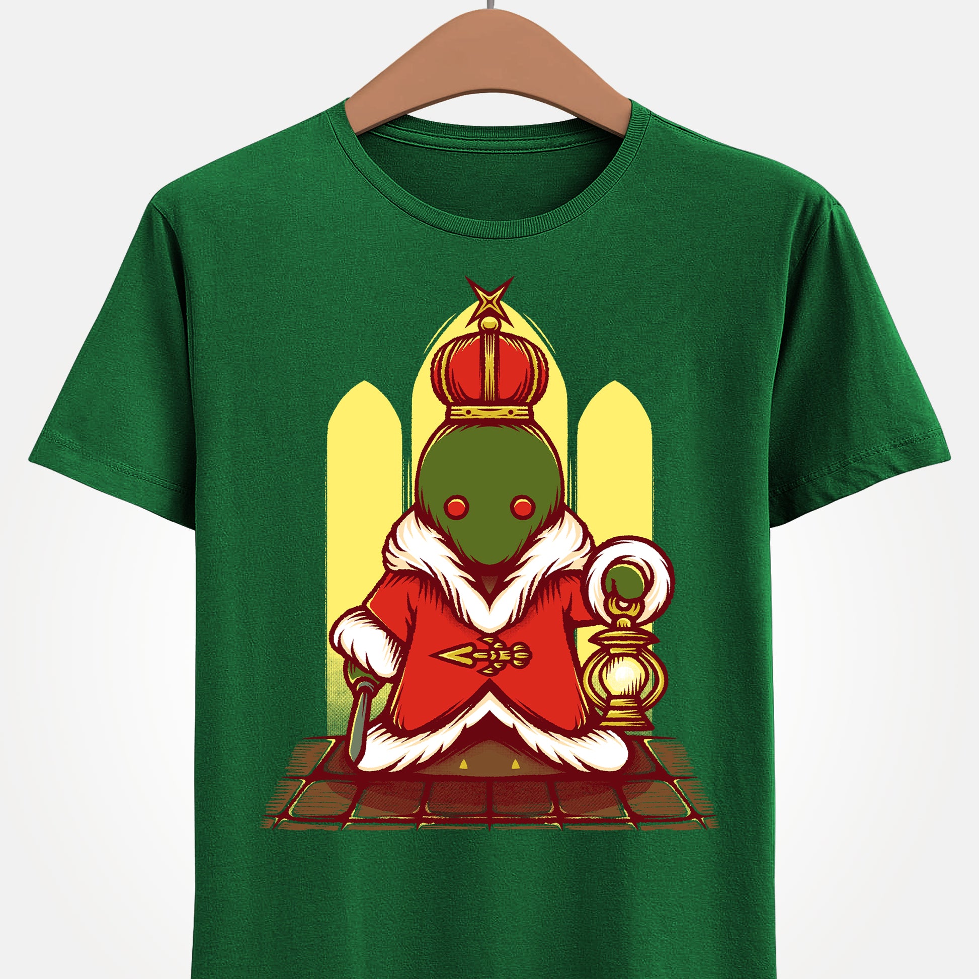 Tonberry King Final Fantasy XIV t-shirt featuring the Wanderer’s Palace dungeon final boss from FF14 MMORPG video game.