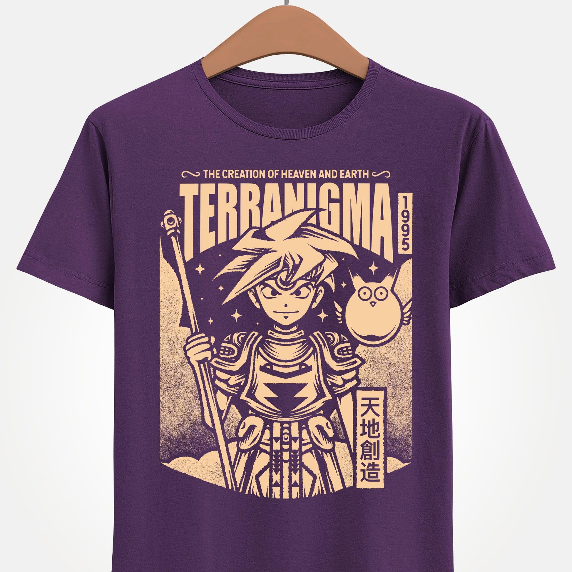 Gamer t-shirt inspired by Ark and Yomi from Terranigma video game from quintet trilogy which included Soul Blazer, Illusion of Gaia (Illusion of Time) and Terranigma action RPG video games.