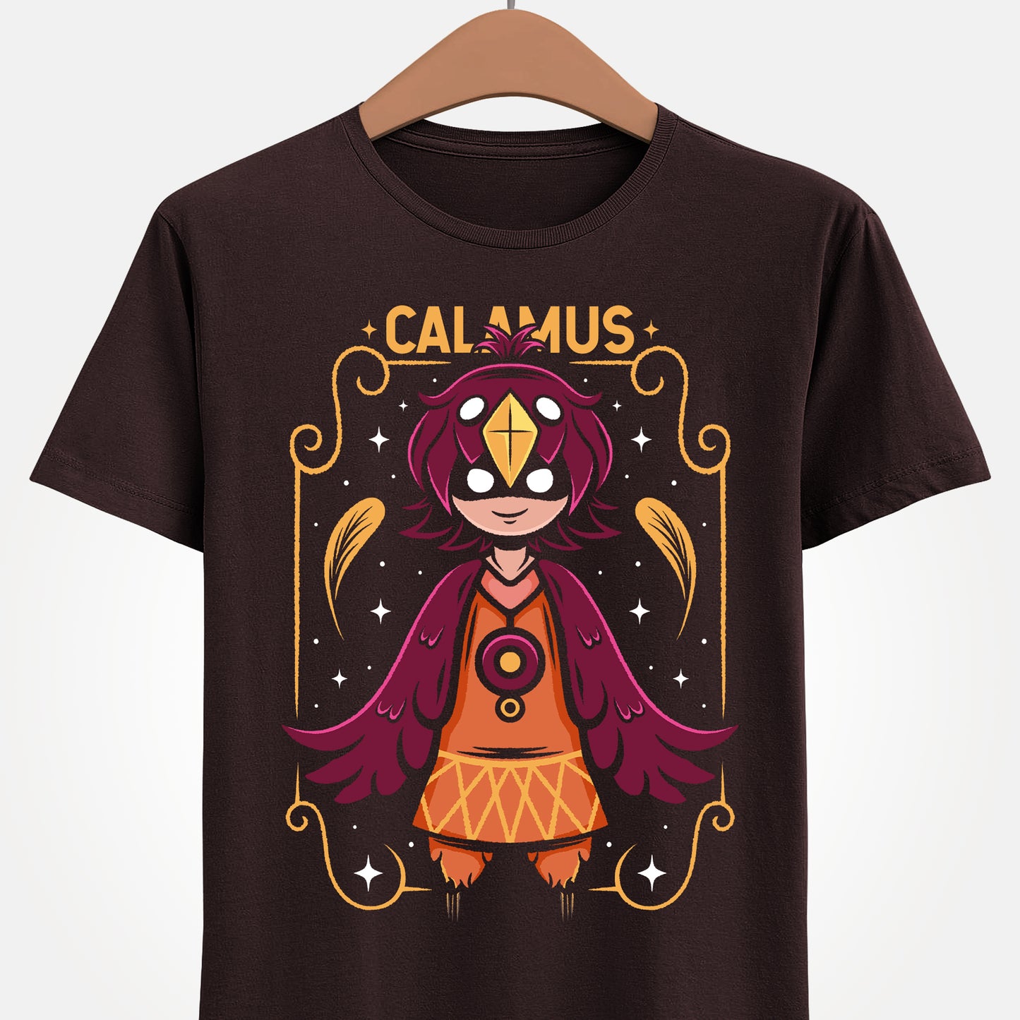 This Calamus OneShot T-Shirt features one of the most memorable characters from the cult indie game OneShot. As the brother of Alula, Calamus is beloved by fans for his quiet, caring personality and unique bird-like design.

Inspired by the atmospheric and emotional world of OneShot, this unisex gamer tee is perfect for fans of narrative-driven indie games, pixel-art aesthetics, and cult classics. Whether you’re a collector or simply want to show your love for OneShot. calamus oneshot game shirt