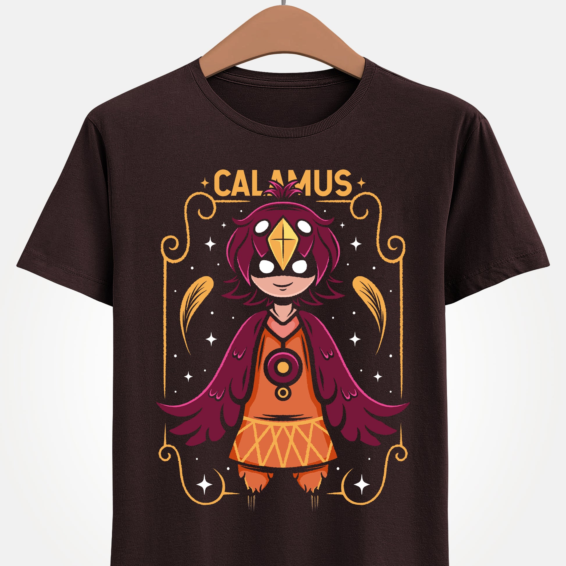 This Calamus OneShot T-Shirt features one of the most memorable characters from the cult indie game OneShot. As the brother of Alula, Calamus is beloved by fans for his quiet, caring personality and unique bird-like design.

Inspired by the atmospheric and emotional world of OneShot, this unisex gamer tee is perfect for fans of narrative-driven indie games, pixel-art aesthetics, and cult classics. Whether you’re a collector or simply want to show your love for OneShot. calamus oneshot game shirt