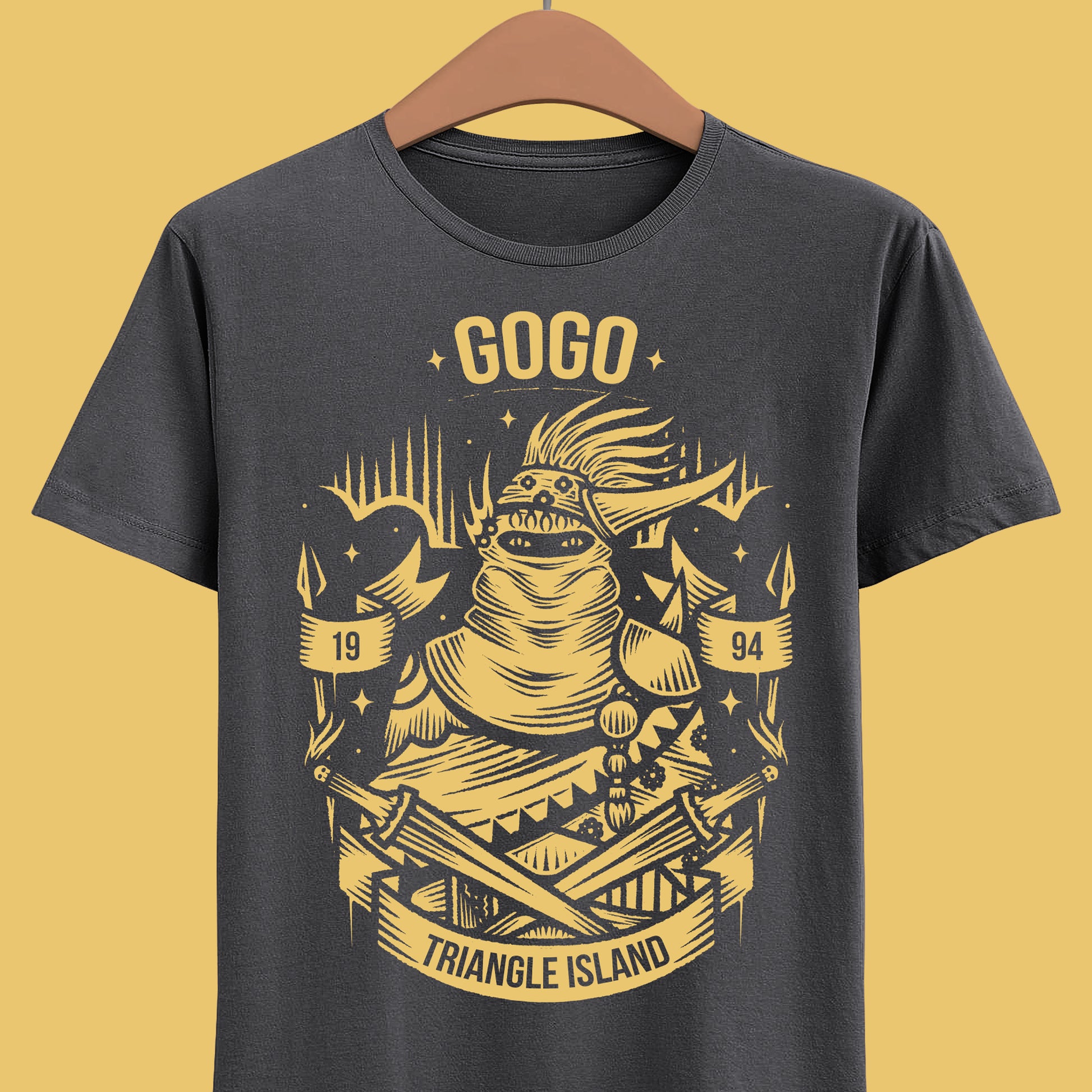 Gogo Final Fantasy VI t-shirt featuring the FF6 mimic character from the classic SNES retro JRPG video game.
