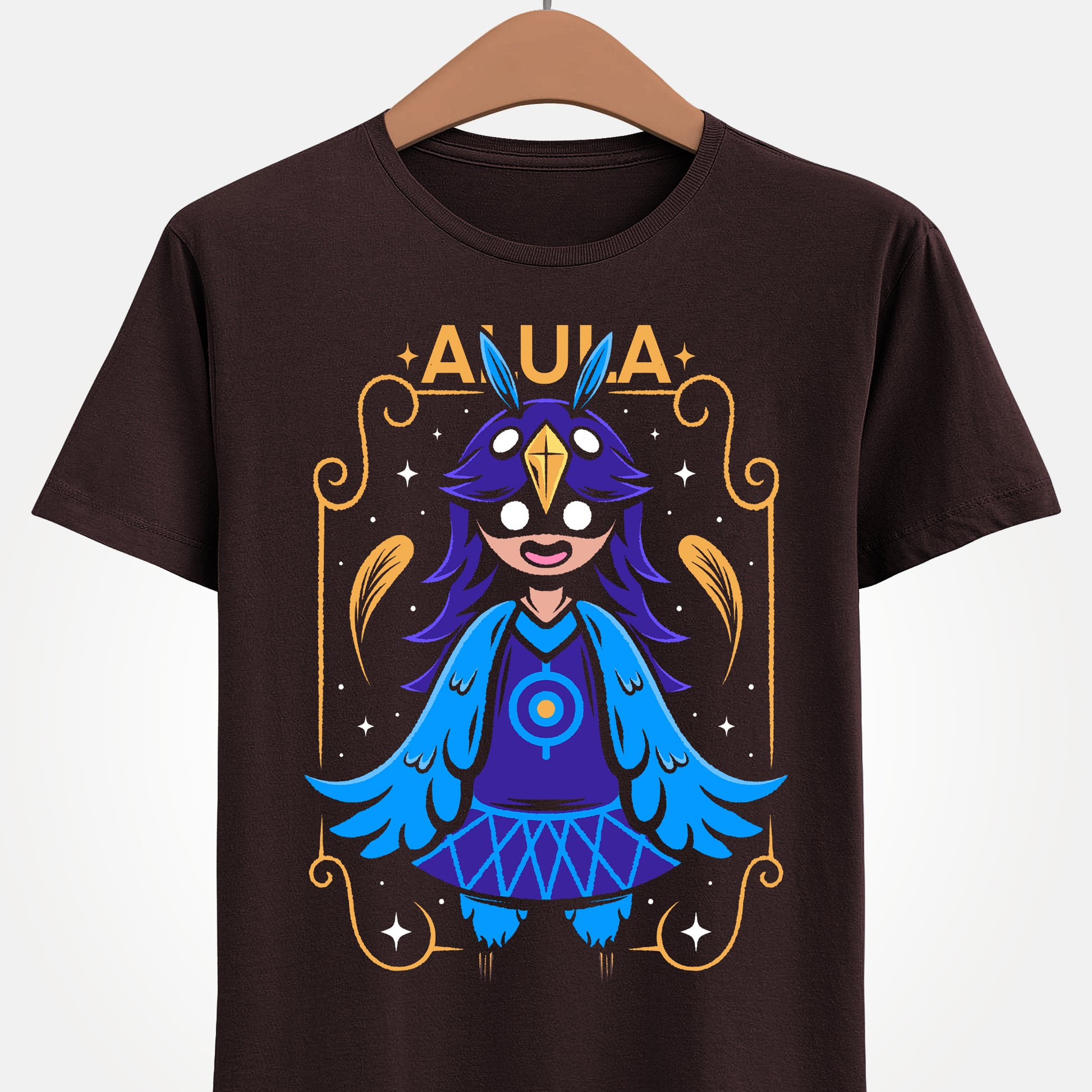 Alula OneShot t-shirt featuring the cute bird girl character from the indie video game OneShot. Atmospheric gamer apparel inspired by the emotional and story-driven world of OneShot, perfect for fans of Alula, Calamus, and narrative indie games. Unisex video game shirt ideal as a gift for indie game lovers and collectors. oneshot video game merch, oneshot niko merch, oneshot indie game alula t-shirt, oneshot video game alula merch, alula and calamus t-shirt, oneshot alula and calamus merch.