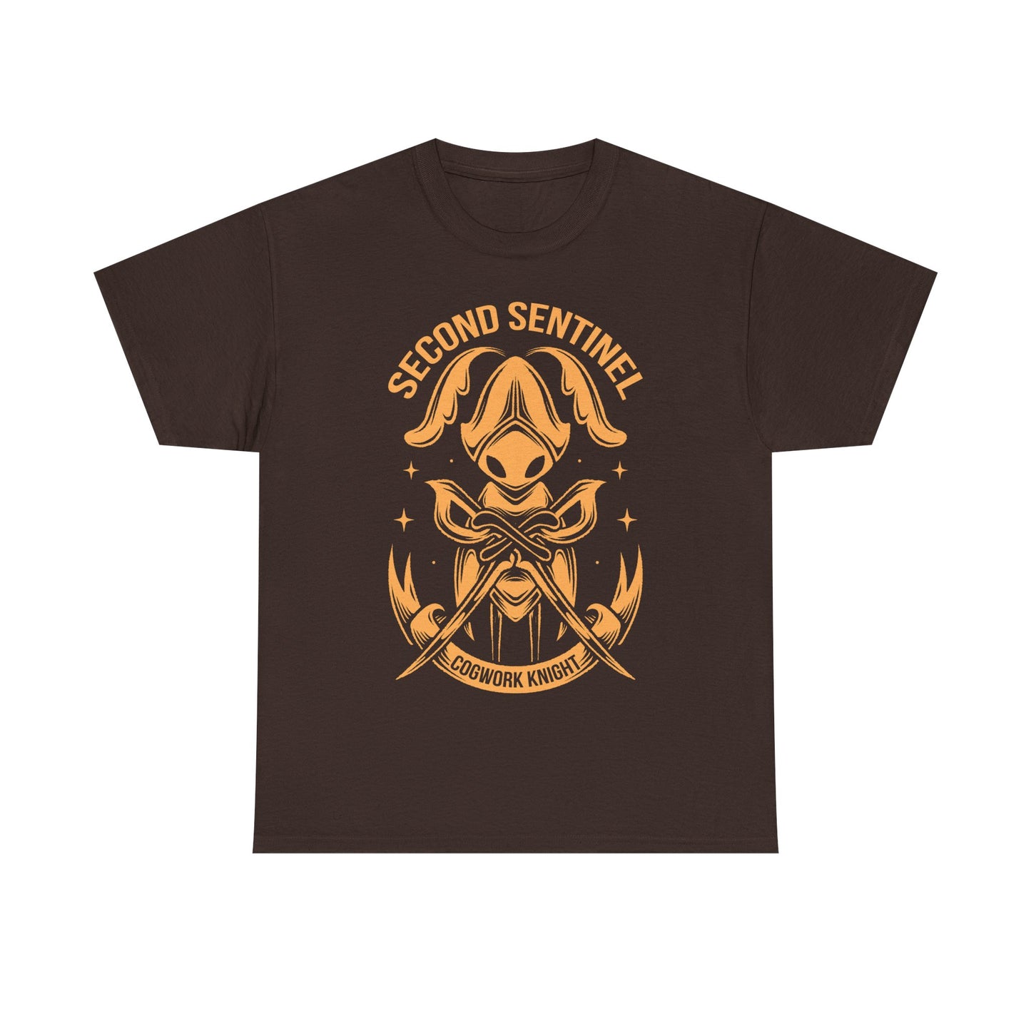 Gamer t-shirt inspired in Second Sentinel automaton cogwork knight character from Hollow Knight Silksong metroidvania indie game.

hollow knight, hollow knight silksong, hollow knight silksong hornet t-shirt, hollow knight silksong merch, hollow knight silksong t-shirt, hollow knight silksong hornet tee, hollow knight hornet and lace t-shirt, hollow knight silksong indie game merch, hollow knight silksong hornet shirt, hollow knight the knight t-shirt, hollow knight silksong sherma t-shirt