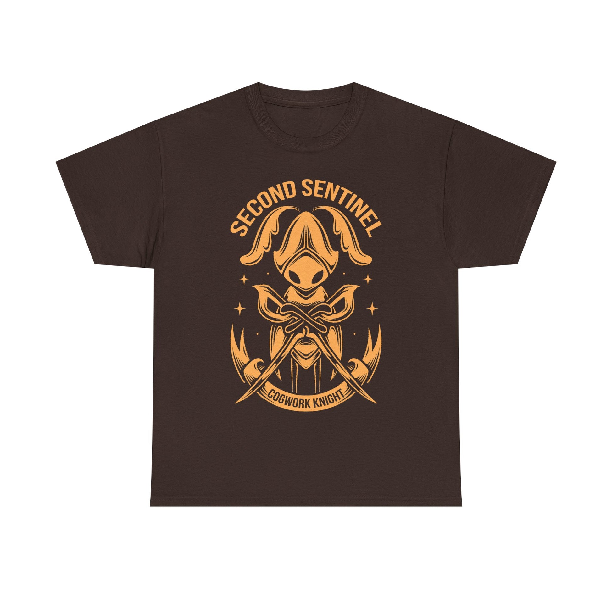 Gamer t-shirt inspired in Second Sentinel automaton cogwork knight character from Hollow Knight Silksong metroidvania indie game.

hollow knight, hollow knight silksong, hollow knight silksong hornet t-shirt, hollow knight silksong merch, hollow knight silksong t-shirt, hollow knight silksong hornet tee, hollow knight hornet and lace t-shirt, hollow knight silksong indie game merch, hollow knight silksong hornet shirt, hollow knight the knight t-shirt, hollow knight silksong sherma t-shirt