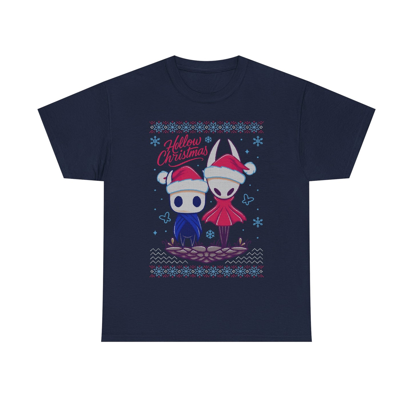 Gamer xmas t-shirt inspired by Hornet and The Knight from Hollow Knight and Hollow Knight Silksong metroidvania indie games in christmas style wearing a Santa hat.

hollow christmas, hollow knight christmas, hollow knight christmas t-shirt, hollow knight christmas tee, hollow knight christmas shirt, hollow knight christmas hornet and the knight shirt, hollow knight xmas t-shirt,  hollow knight crhistmas ugly t-shirt, xmas hollow knight merch, hollow knight silksong ugly christmas sweater shirt