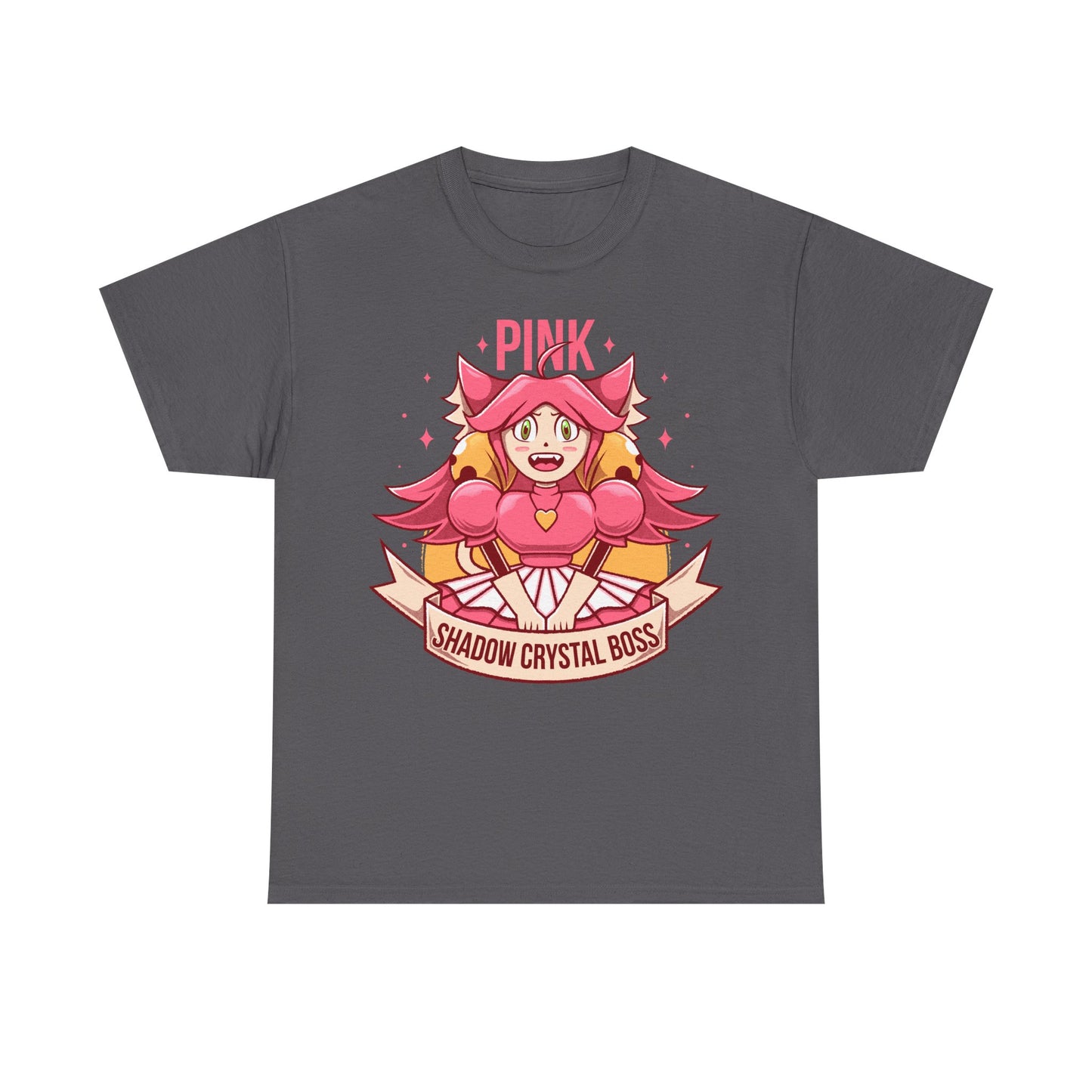 Mad Mew Mew t-shirt inspired by the Pink Shadow Crystal Secret Boss from Deltarune Chapter 5 and the iconic Undertale character.