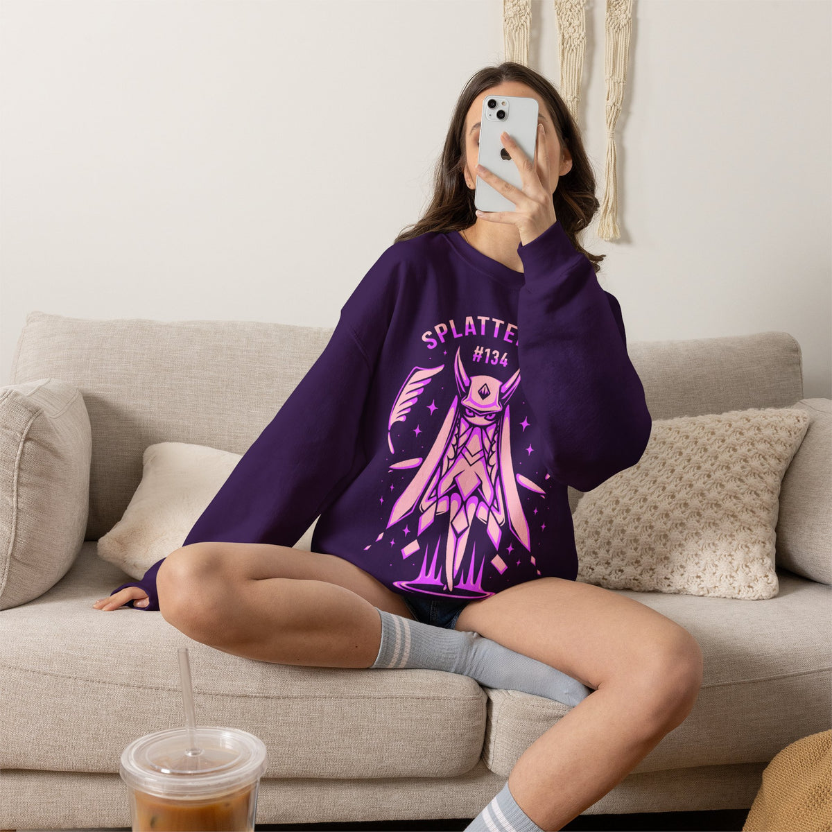 Palworld Splatterina Crimson Butcher Dark Pal Unisex Crewneck Sweatshirt