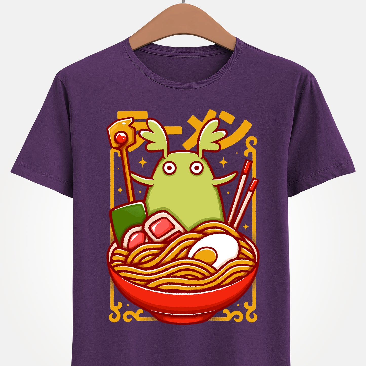 Toko Spirit of the Forest ramen t-shirt inspired by Ni no Kuni: Wrath of the White Witch, the beloved fantasy JRPG. Featuring Toko inside a ramen bowl in a cute Japanese art style, this unisex gamer shirt blends magical creature aesthetics with cozy anime vibes. Perfect JRPG merch for fans of Ni no Kuni, fantasy RPG video games, and whimsical character-driven adventures.