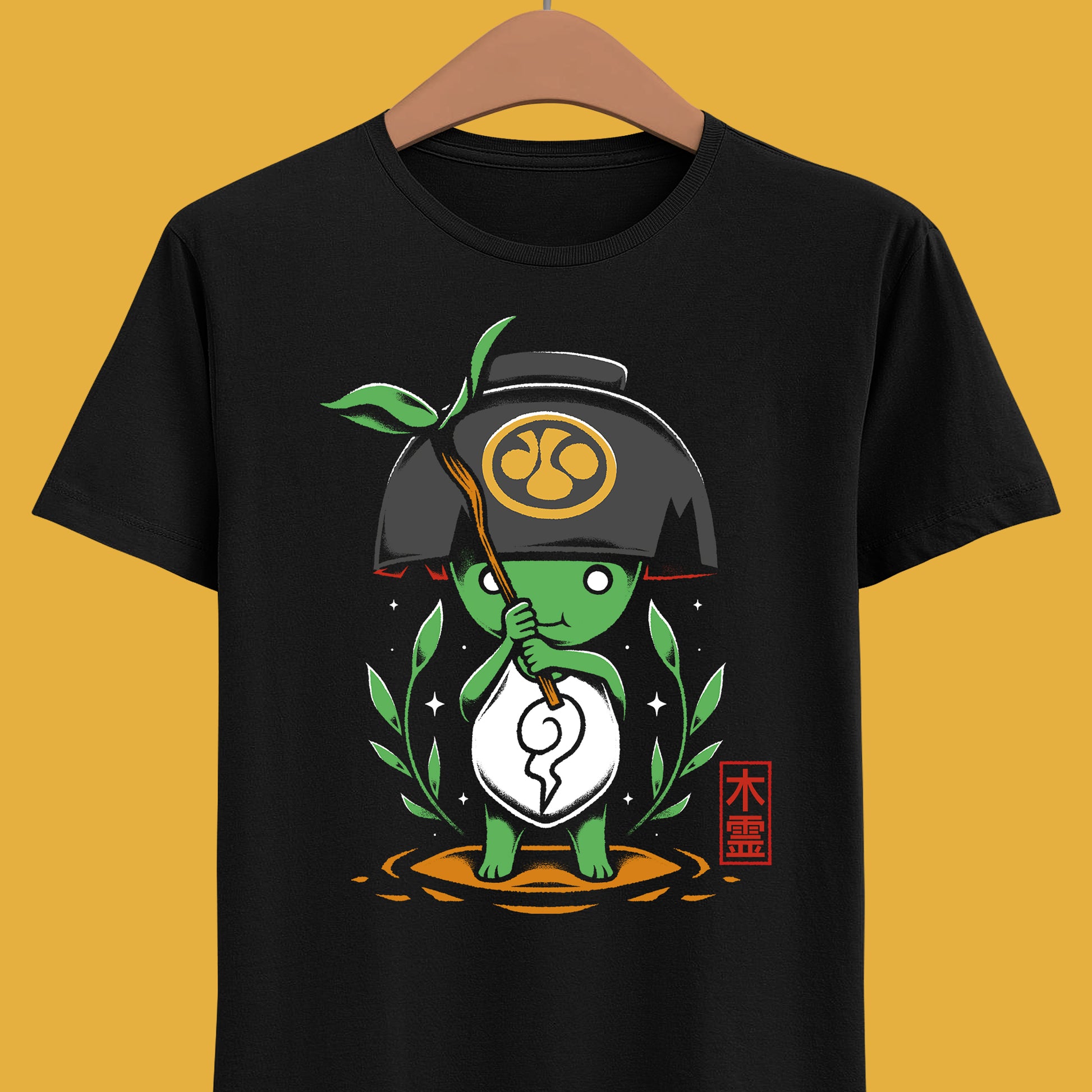 Nioh 3 t-shirt inspired by the action RPG and soulslike video game series, featuring Kodama, the cute green tree spirit from the Nioh universe. This unisex gamer shirt celebrates Nioh 3 with a design rooted in Japanese folklore, yokai mythology, and samurai fantasy. High-quality video game merch made for gamers, collectors, and fans of Nioh, Nioh 2, Nioh 3 and dark fantasy action RPGs. Perfect gaming t-shirt for soulslike fans and Japanese mythology lovers.