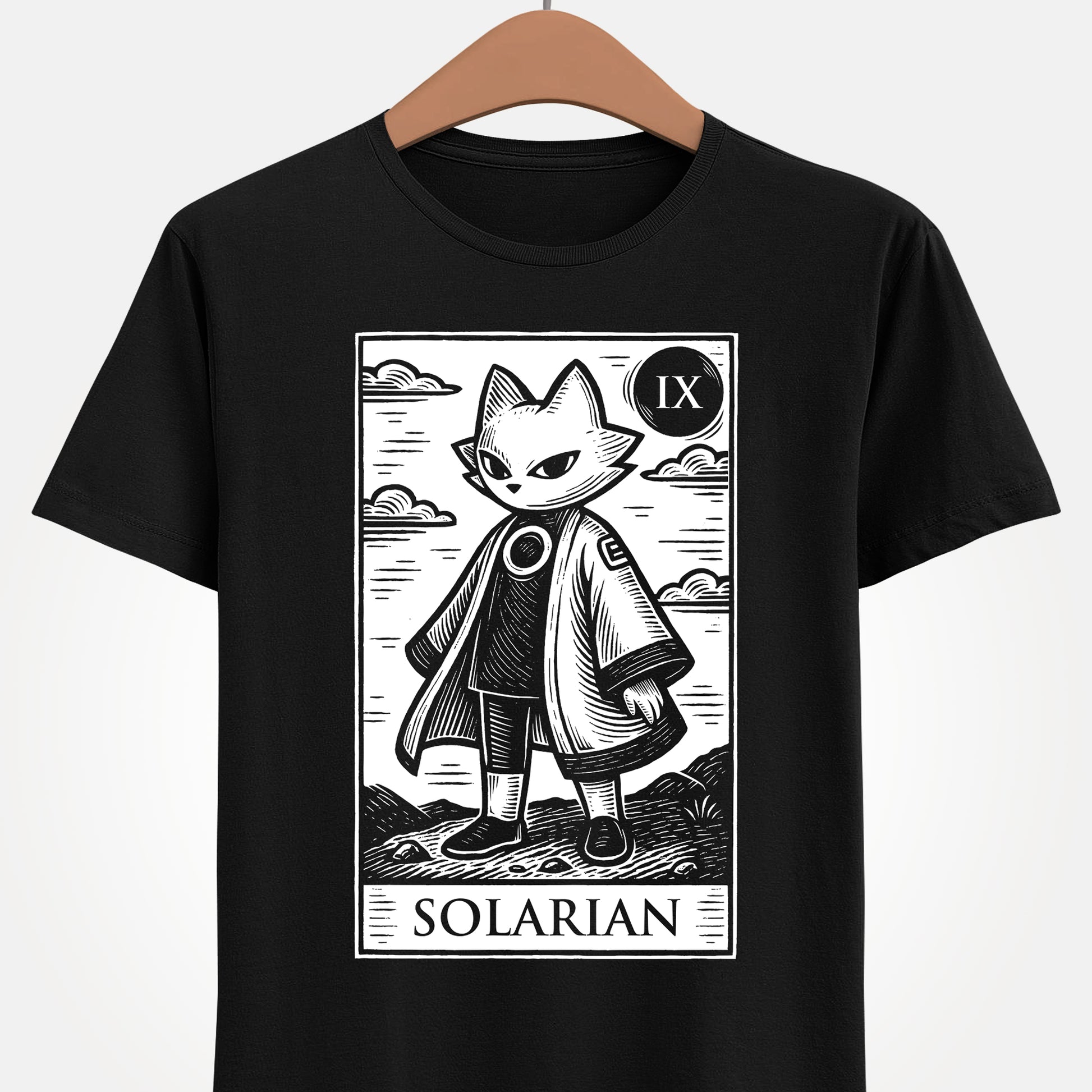 Gamer t-shirt inspired by Yi from Nine Sols indie video game in tarot card art style.

nine sols, 9 sols, nine sols t-shirt, nine sols yi t-shirt,yi, nine sols video game t-shirt, nine sols video game merch, nine sols yi solarian t-shirt, nine sols metroidvania video game t-shirt, solarian, yi tao alchemist nine sols tee, fangshi, gaming tarot card art t-shirt, nine sols metroidvania gamer t-shirt, indie game merch, nine sols metroidvania video game merchandising, video games merch, linocut art