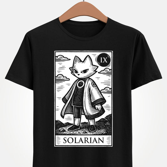 Gamer t-shirt inspired by Yi from Nine Sols indie video game in tarot card art style.

nine sols, 9 sols, nine sols t-shirt, nine sols yi t-shirt,yi, nine sols video game t-shirt, nine sols video game merch, nine sols yi solarian t-shirt, nine sols metroidvania video game t-shirt, solarian, yi tao alchemist nine sols tee, fangshi, gaming tarot card art t-shirt, nine sols metroidvania gamer t-shirt, indie game merch, nine sols metroidvania video game merchandising, video games merch, linocut art