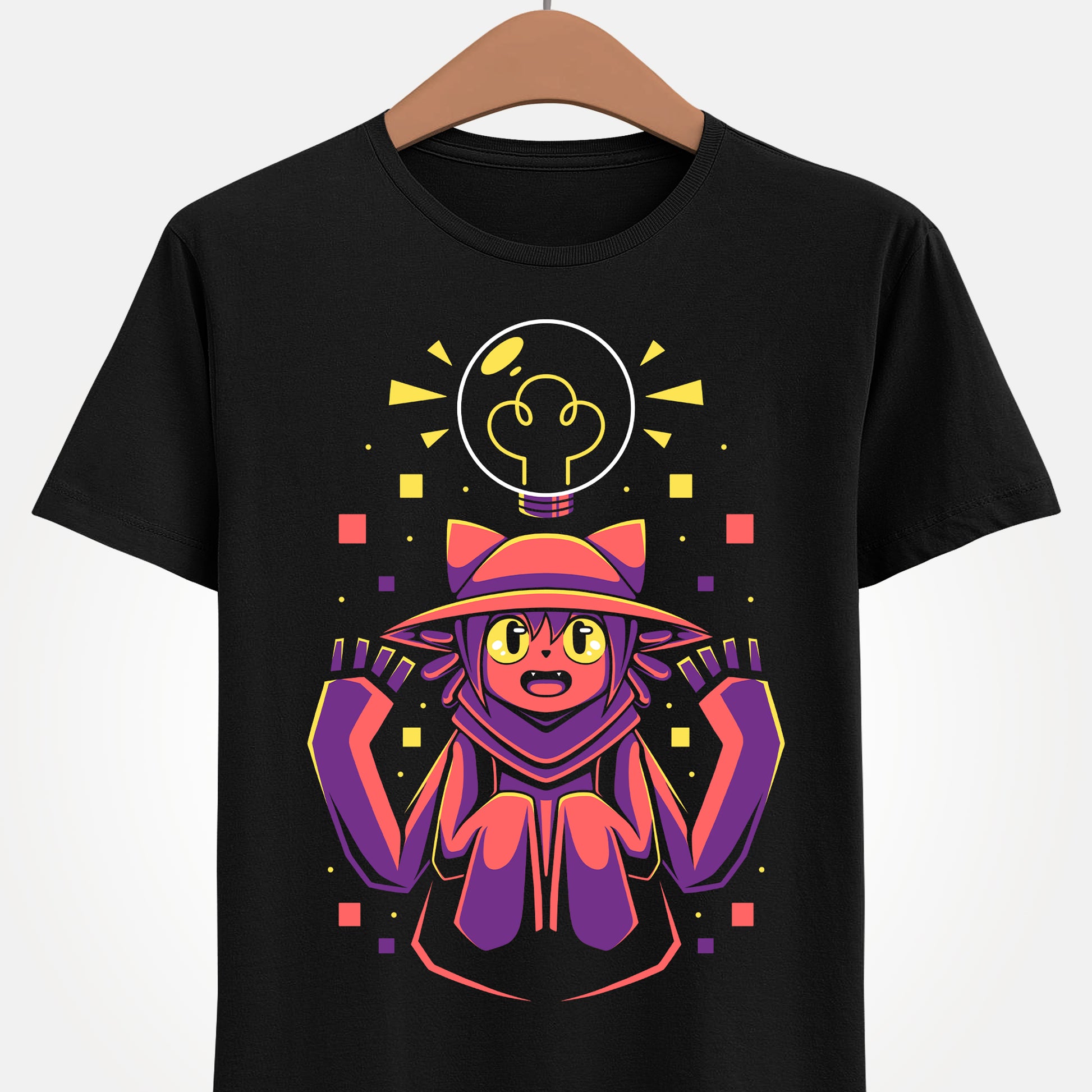 Gamer T-shirt inspired by Niko from OneShot indie video game.

oneshot game t-shirt, niko oneshot t-shirt, oneshot video game, oneshot video game shirt, indie game merch, indie game t-shirt, cute cat t-shirt, cute kawaii gaming shirt, puzzle game, lightbulb, kawaii art t-shirt, kawaii gaming t-shirt, oneshot, niko