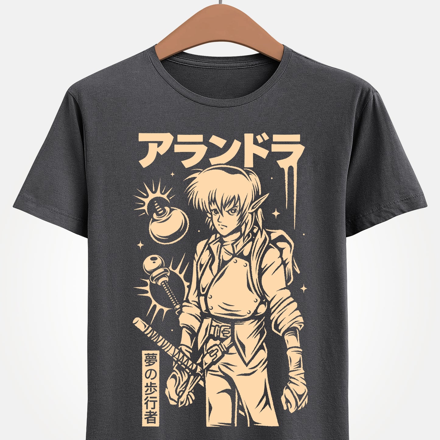 Alundra video game t-shirt inspired by the classic PlayStation action RPG. Retro gaming apparel featuring an original fan art design based on the world of Alundra, perfect for fans of dungeon crawler games, classic RPGs, and nostalgic 90s video game aesthetics. alundra video game merch, alundra action rpg video game merch, alundra the dreamwalker t-shirt, alundra ps1 video game t-shirt, alundra retrogaming tee, alundra classic ps1 video game merch, alundra 2 merch, alundra 2 t-shirt, ps1 games