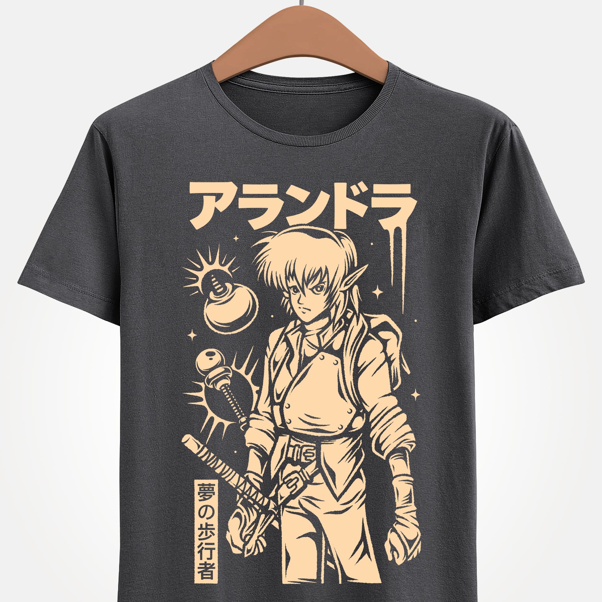 Alundra video game t-shirt inspired by the classic PlayStation action RPG. Retro gaming apparel featuring an original fan art design based on the world of Alundra, perfect for fans of dungeon crawler games, classic RPGs, and nostalgic 90s video game aesthetics. alundra video game merch, alundra action rpg video game merch, alundra the dreamwalker t-shirt, alundra ps1 video game t-shirt, alundra retrogaming tee, alundra classic ps1 video game merch, alundra 2 merch, alundra 2 t-shirt, ps1 games