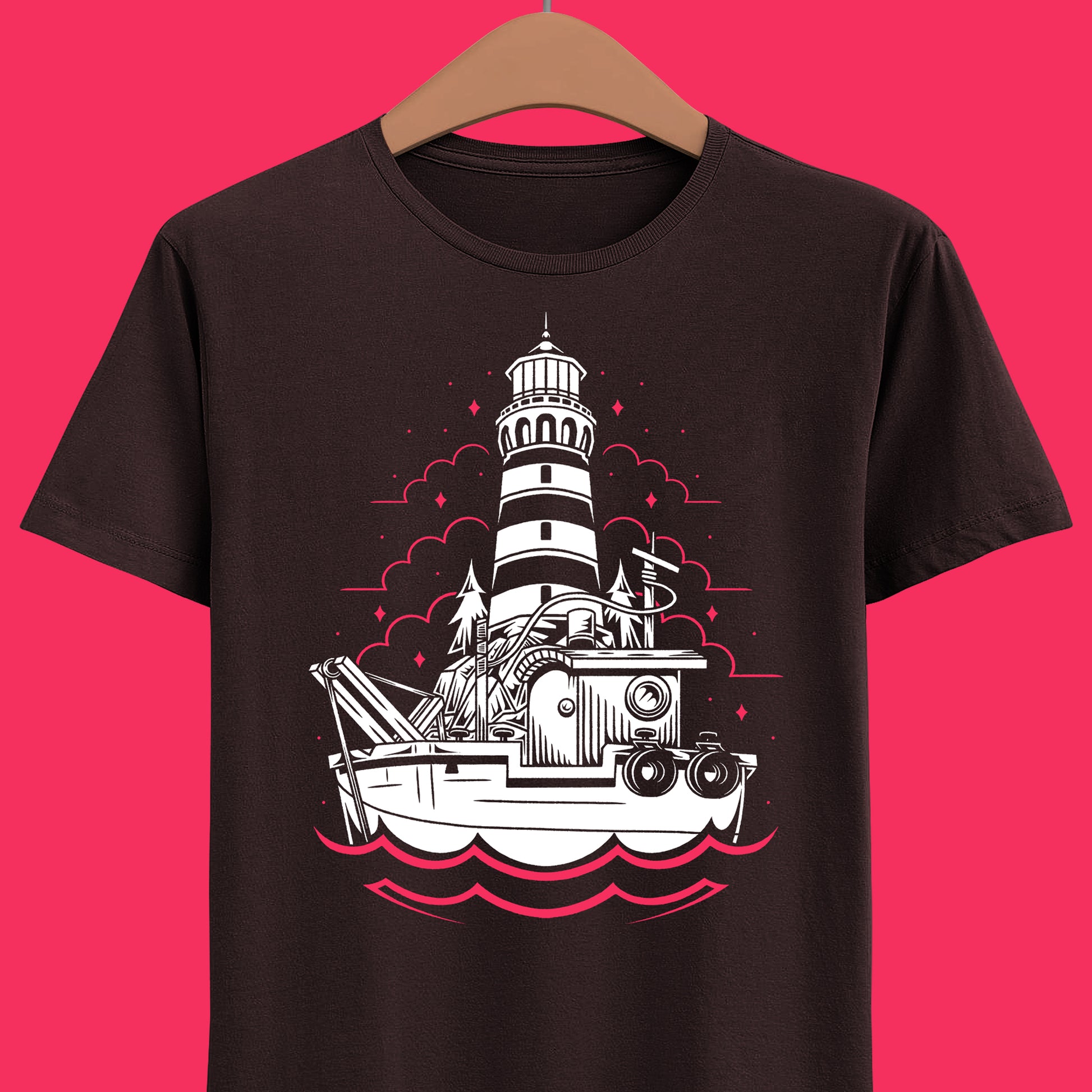 Dredge t-shirt inspired by the indie horror fishing game, featuring a dark ocean and lovecraftian cosmic horror aesthetic. This unisex gamer shirt captures the eerie maritime atmosphere, eldritch sea creatures, and nautical mystery that define Dredge. Perfect indie horror merch for fans of fishing games, cosmic horror stories, and atmospheric survival adventures. Ideal for gamers who love deep sea mystery and dark fantasy aesthetics.