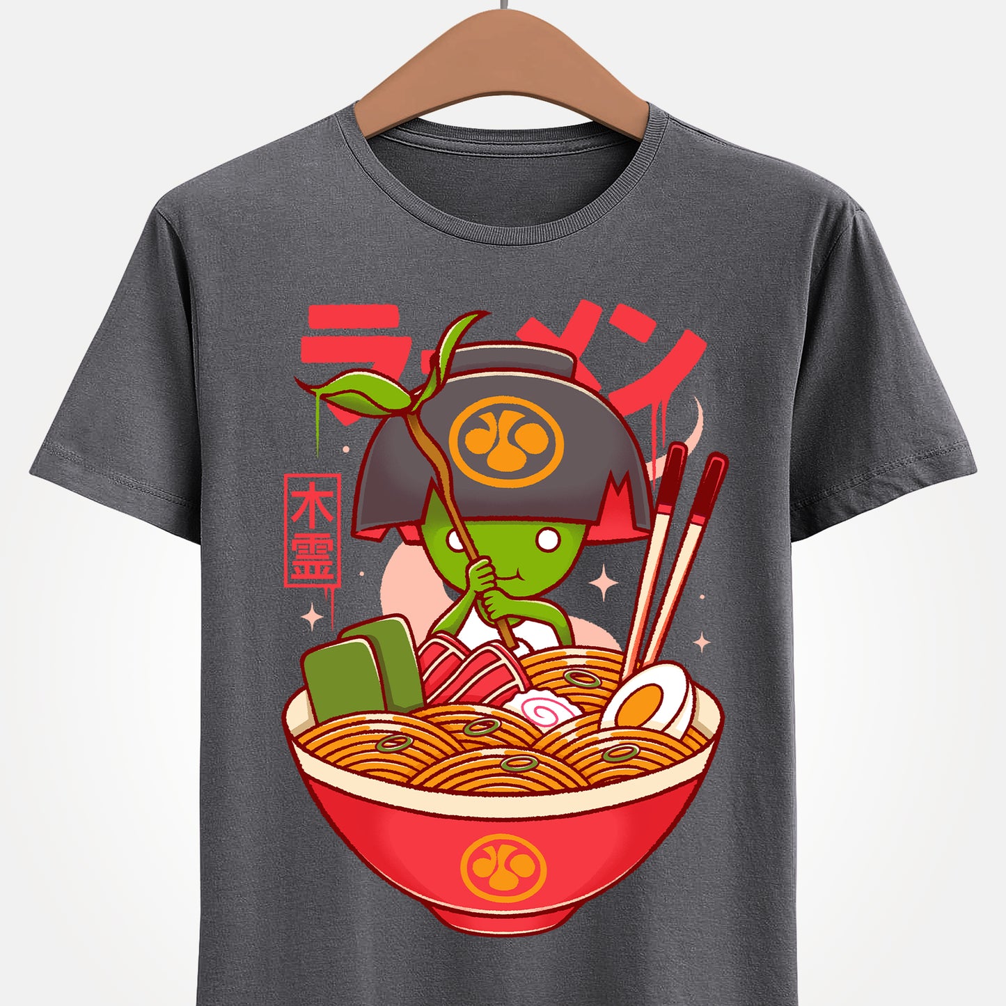 Nioh 3 t-shirt inspired by the action RPG and soulslike video game series, featuring Kodama, green tree spirit from the Nioh games inside a noodles ramen bowl in japanese art style. This unisex gamer shirt celebrates Nioh 3 with a design rooted in Japanese folklore, yokai mythology, and samurai fantasy. High-quality video game merch made for gamers, collectors, and fans of Nioh, Nioh 2, Nioh 3 and dark fantasy action RPGs. Perfect gaming t-shirt for soulslike fans and Japanese mythology lovers.