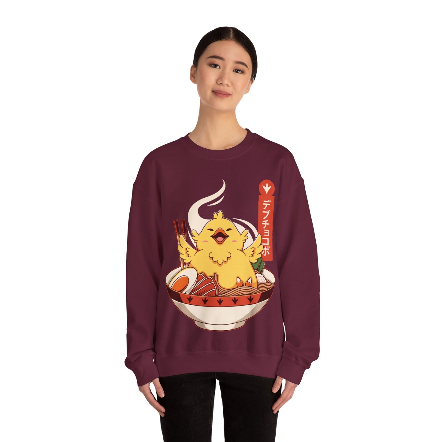 Fat Chocobo Ramen Final Fantasy VII - FFXIV Unisex Crewneck Sweatshirt