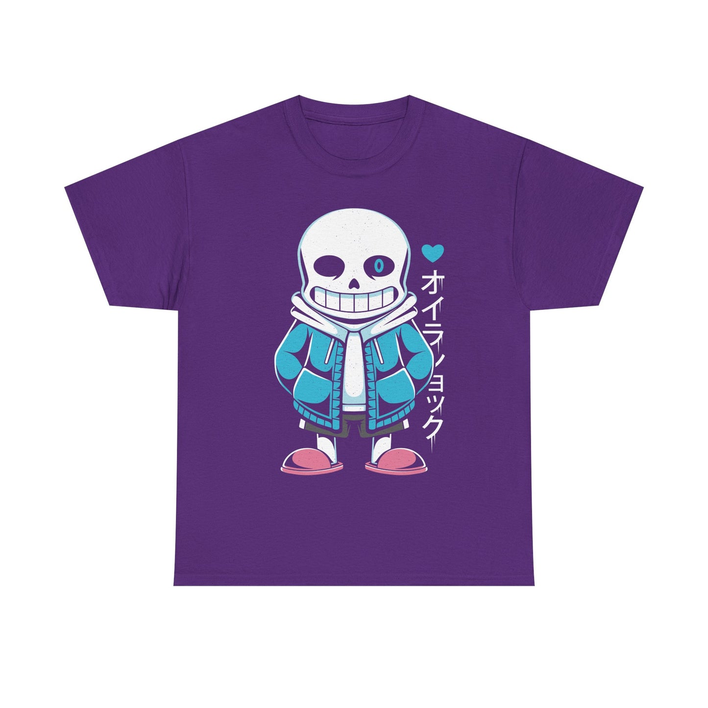 Image of a Sans “Lazy Bones” T-shirt inspired by the indie game Undertale. The design features Sans in a humorous lazy pose, referencing his iconic skeleton character and meme personality. Printed in a bold, cartoon style, this tee is perfect for Undertale fans, gamers, meme lovers and indie game collectors. Ideal gamer apparel for those who enjoy funny gaming shirts, geek fashion and unique Undertale fan art merchandise. sans undertale indie game shirt, sans undertale video game merch, sans undertale tee