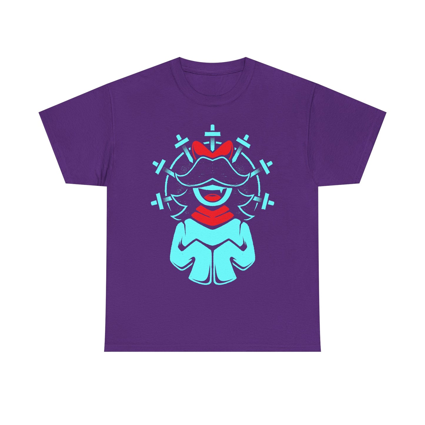 Aqua Patience SOUL t-shirt inspired by Deltarune Chapter 5 featuring one of the Seven Flowers in a vintage fantasy emblem design.