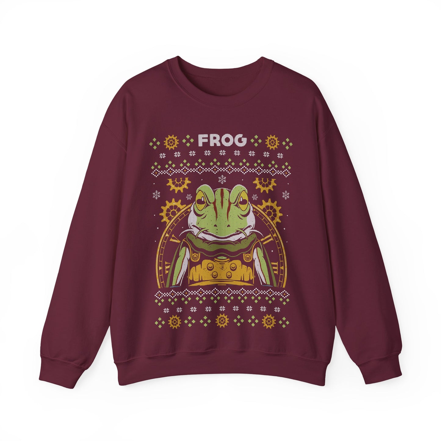 Gamer crewneck sweatshirt inspired by Glenn (Frog) from Chrono Trigger rpg - jrpg video game in ugly christmas sweater art style.

frog chrono trigger video game merch, chrono trigger video game xmas sweater, chrono trigger rpg video game merch, chrono trigger glenn frog knight xmas hoodie, chrono trigger frog christmas ugly sweater sweatshirt crewneck, chrono trigger rpg video game crewneck, chrono trigger retrogaming merch, chrono trigger retrogaming xmas crewneck, crono chrono trigger merch, robo chrono