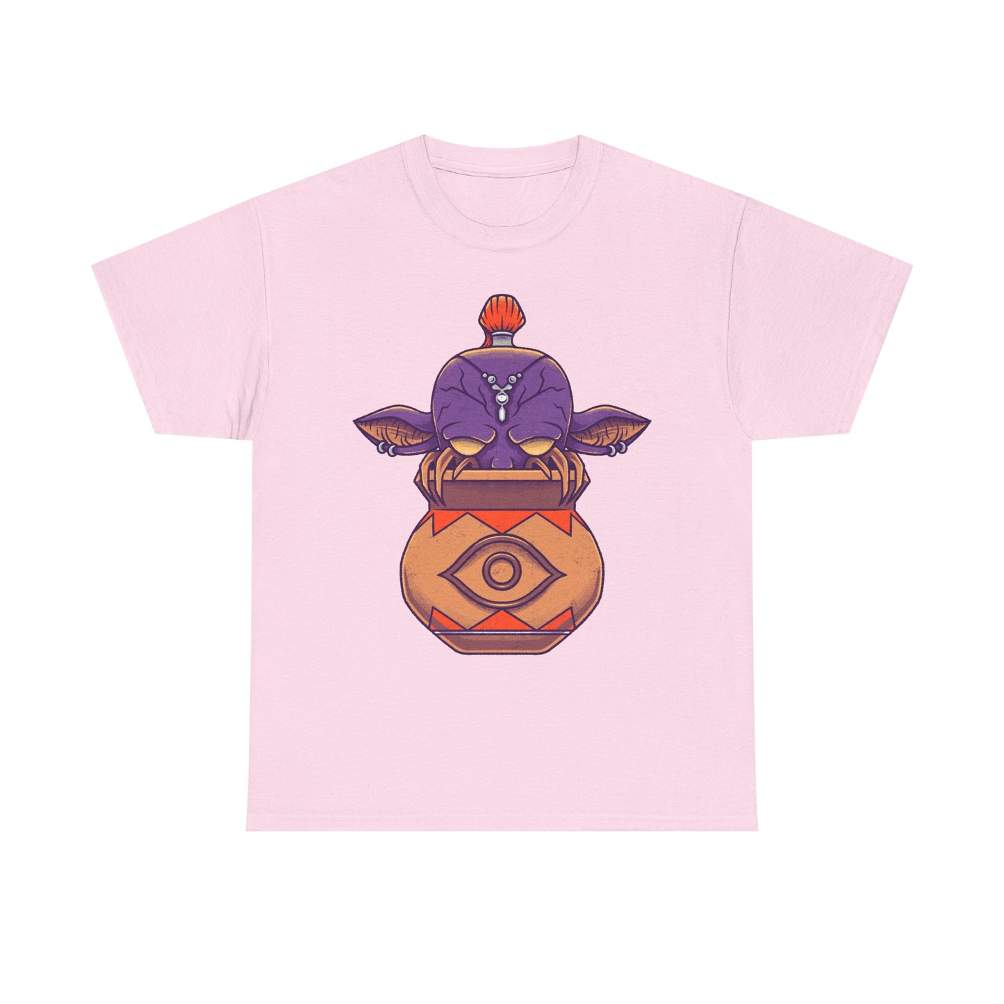 Final Fantasy XIV Magic Pot t-shirt featuring the iconic pot creature and Gimme an Elixir reference inspired by the recurring Final Fantasy enemy.