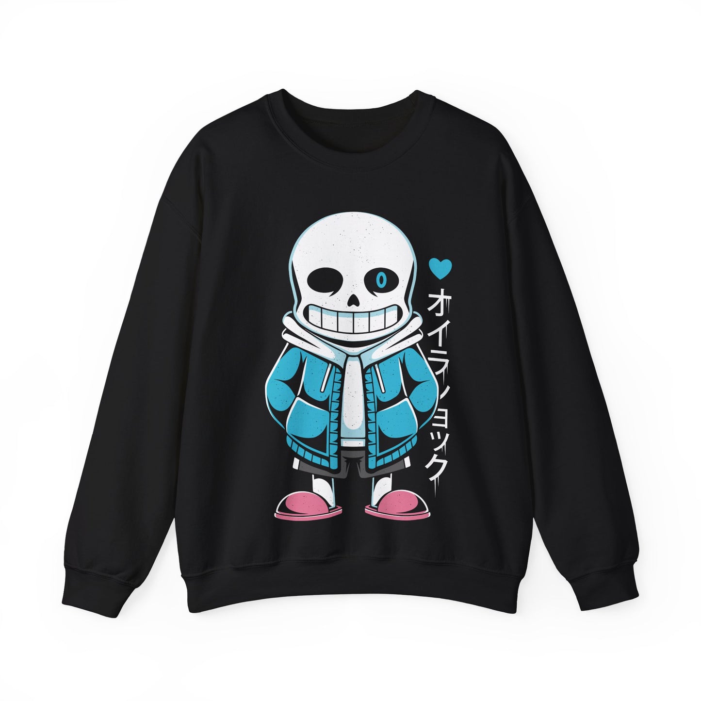 Image of a Sans “Lazy Bones” T-shirt inspired by the indie game Undertale. The design features Sans in a humorous lazy pose, referencing his iconic skeleton character and meme personality. Printed in a bold, cartoon style, this tee is perfect for Undertale fans, gamers, meme lovers and indie game collectors. Ideal gamer apparel for those who enjoy funny gaming shirts, geek fashion and unique Undertale fan art merchandise. sans undertale video game crewneck sweatshirt, undertale 10th annyversary merch