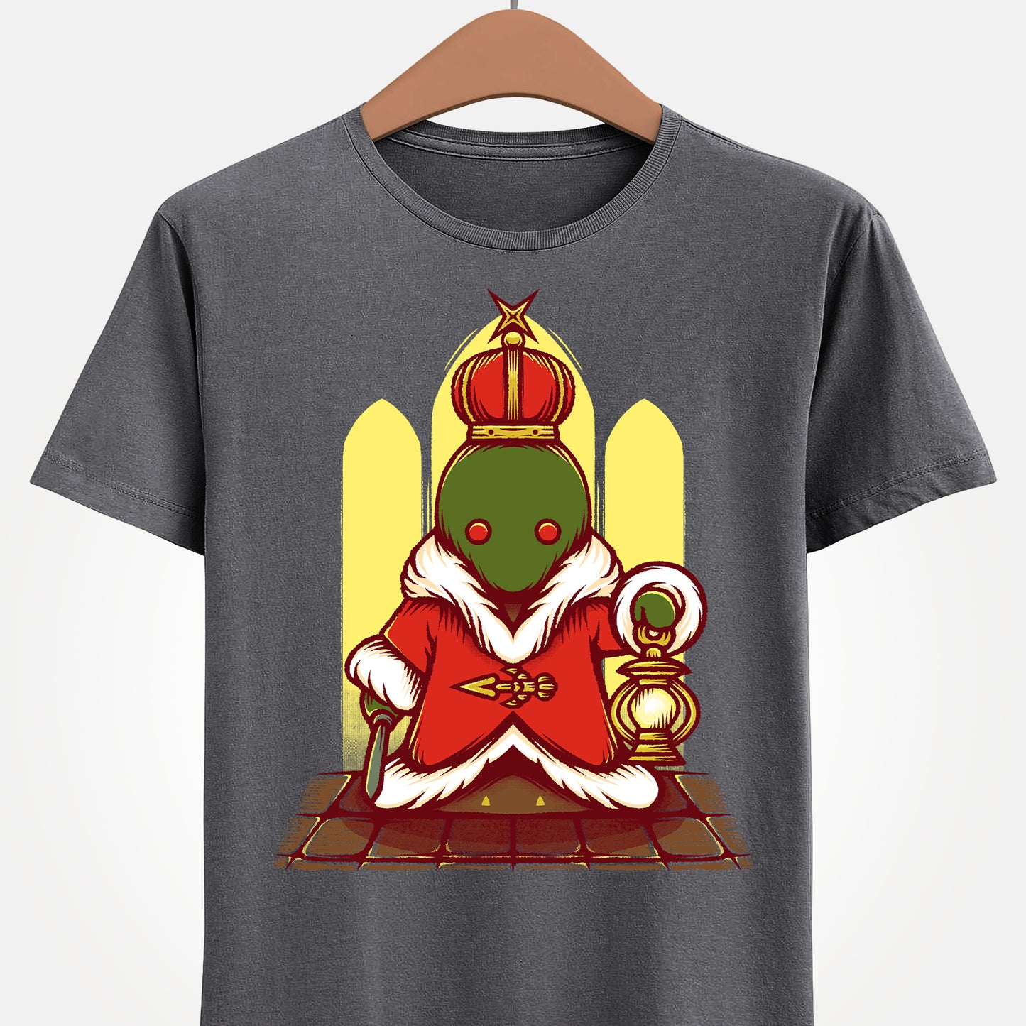 Tonberry King Final Fantasy XIV t-shirt featuring the Wanderer’s Palace dungeon final boss from FF14 MMORPG video game.