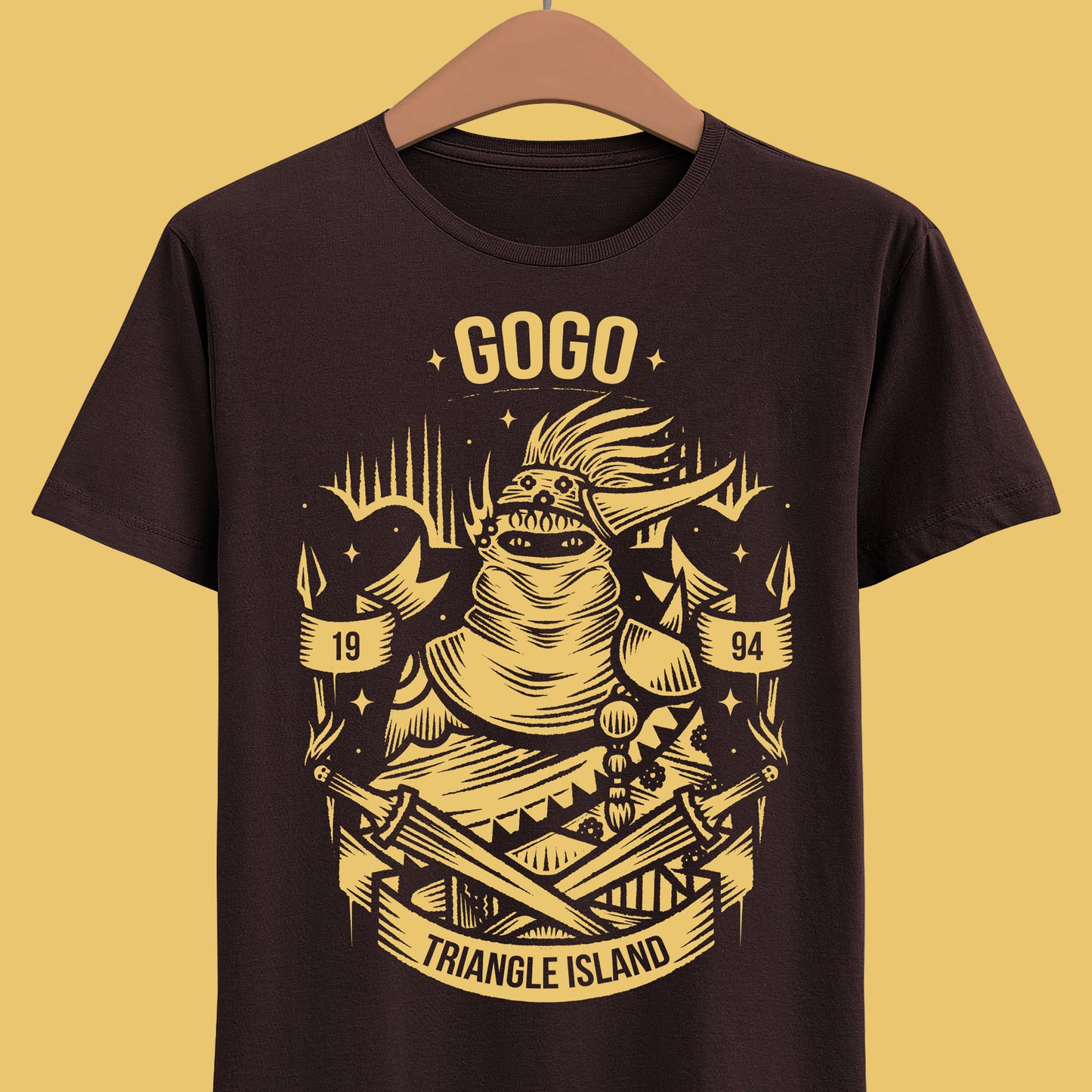 Gogo Final Fantasy VI t-shirt featuring the FF6 mimic character from the classic SNES retro JRPG video game.