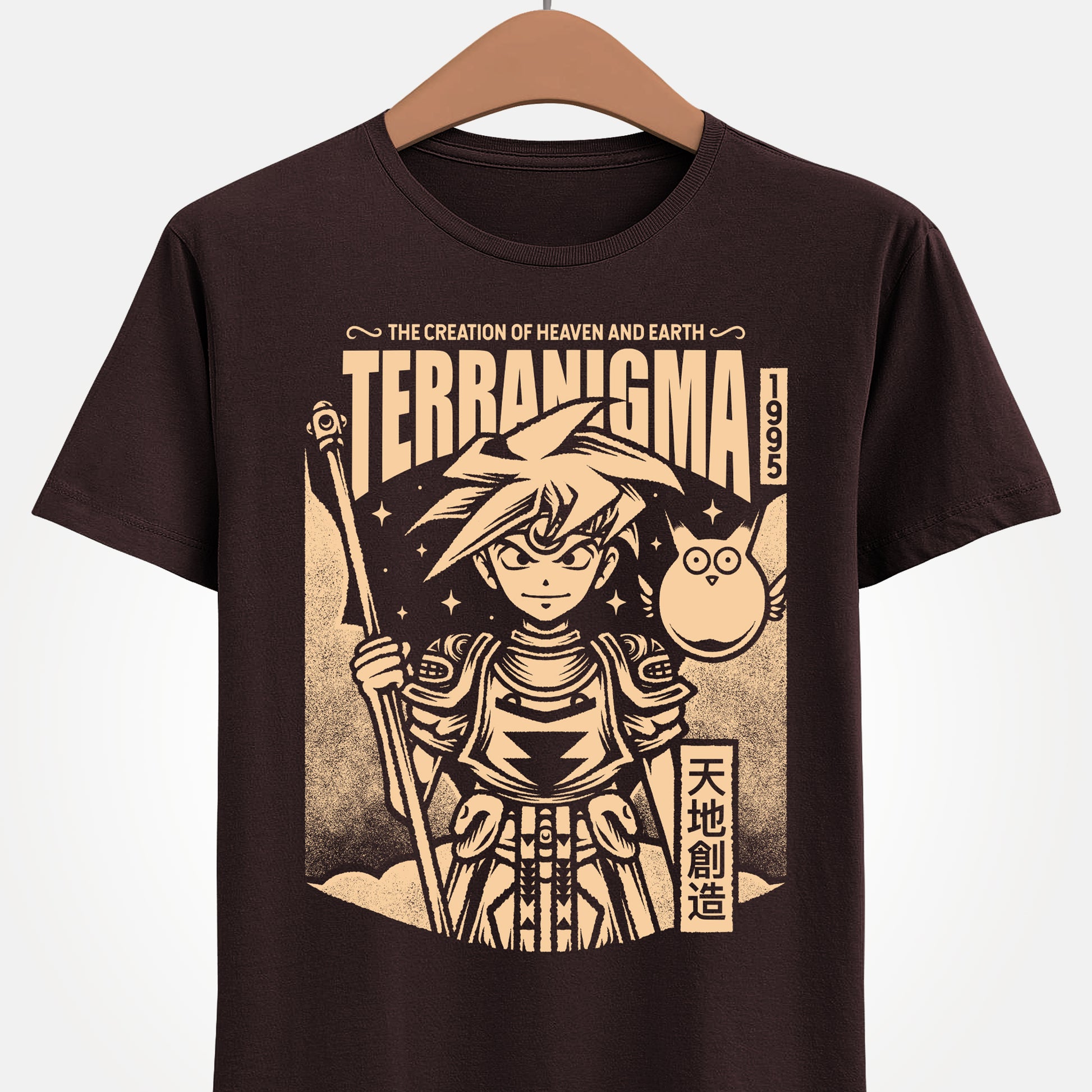 Gamer t-shirt inspired by Ark and Yomi from Terranigma video game from quintet trilogy which included Soul Blazer, Illusion of Gaia (Illusion of Time) and Terranigma action RPG video games.