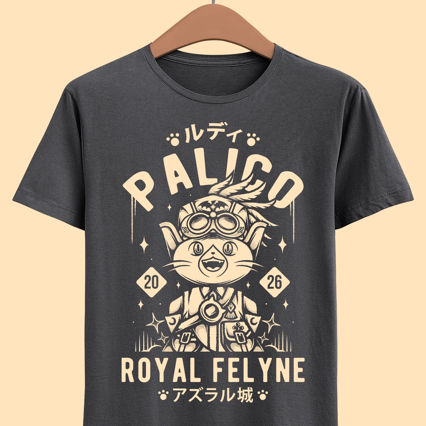 Rudy Royal Palico Monster Hunter Stories 3 t-shirt inspired by the MHST3 fantasy JRPG video game series.