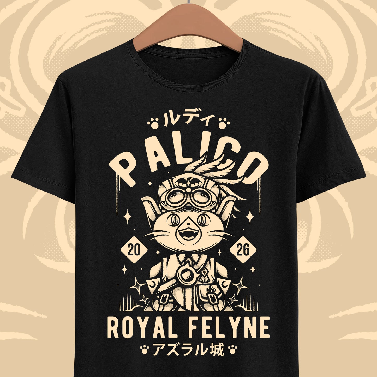 Rudy Royal Palico Monster Hunter Stories 3 t-shirt inspired by the MHST3 fantasy JRPG video game series.