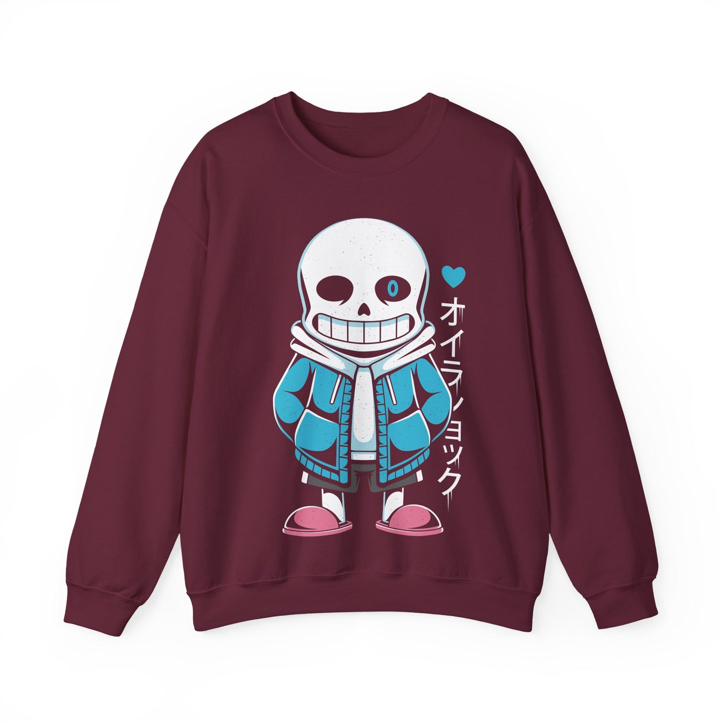 Image of a Sans “Lazy Bones” T-shirt inspired by the indie game Undertale. The design features Sans in a humorous lazy pose, referencing his iconic skeleton character and meme personality. Printed in a bold, cartoon style, this tee is perfect for Undertale fans, gamers, meme lovers and indie game collectors. Ideal gamer apparel for those who enjoy funny gaming shirts, geek fashion and unique Undertale fan art merchandise. sans undertale video game crewneck sweatshirt, undertale 10th annyversary merch
