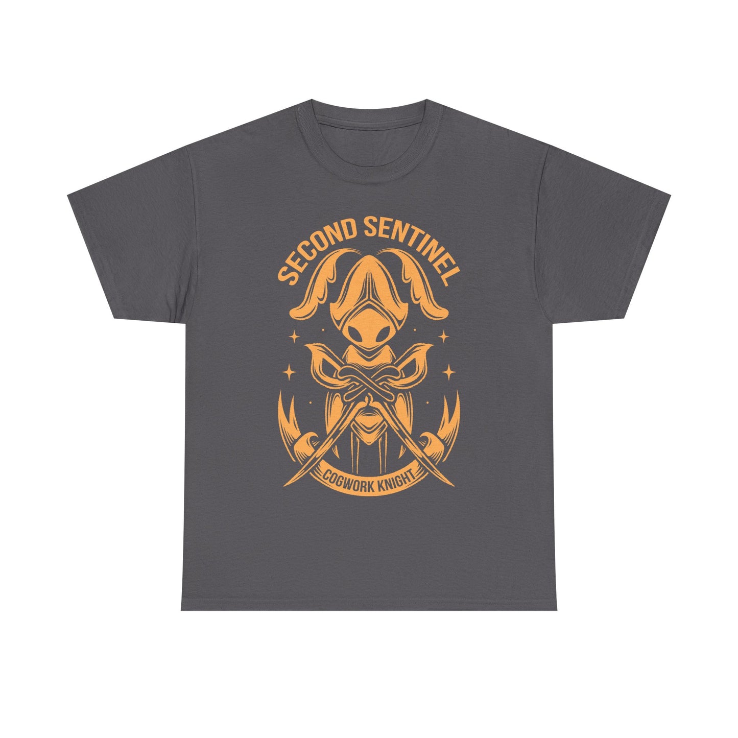 Gamer t-shirt inspired in Second Sentinel automaton cogwork knight character from Hollow Knight Silksong metroidvania indie game.

hollow knight, hollow knight silksong, hollow knight silksong hornet t-shirt, hollow knight silksong merch, hollow knight silksong t-shirt, hollow knight silksong hornet tee, hollow knight hornet and lace t-shirt, hollow knight silksong indie game merch, hollow knight silksong hornet shirt, hollow knight the knight t-shirt, hollow knight silksong sherma t-shirt