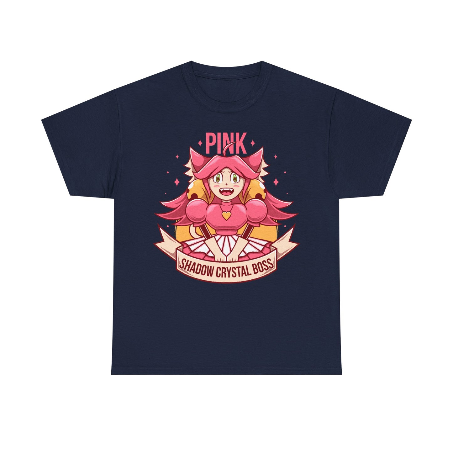 Mad Mew Mew t-shirt inspired by the Pink Shadow Crystal Secret Boss from Deltarune Chapter 5 and the iconic Undertale character.