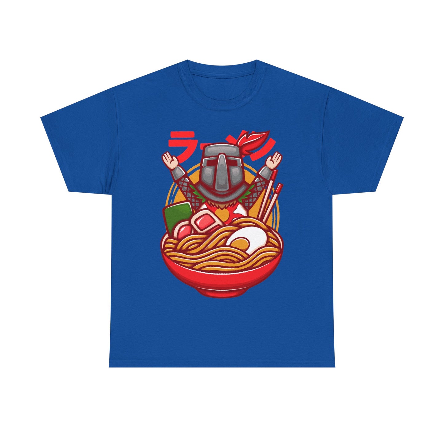 Solaire of Astora ramen t-shirt inspired by Dark Souls, featuring the iconic knight inside a stylized ramen bowl in a fun fantasy art style. This unisex gamer shirt blends action RPG energy with cozy Japanese ramen aesthetics. Perfect for fans of Dark Souls, Dark Souls II, Dark Souls III, Bloodborne, and Elden Ring. Ideal soulslike merch for collectors, FromSoftware fans, and gamers who love unique fantasy designs.