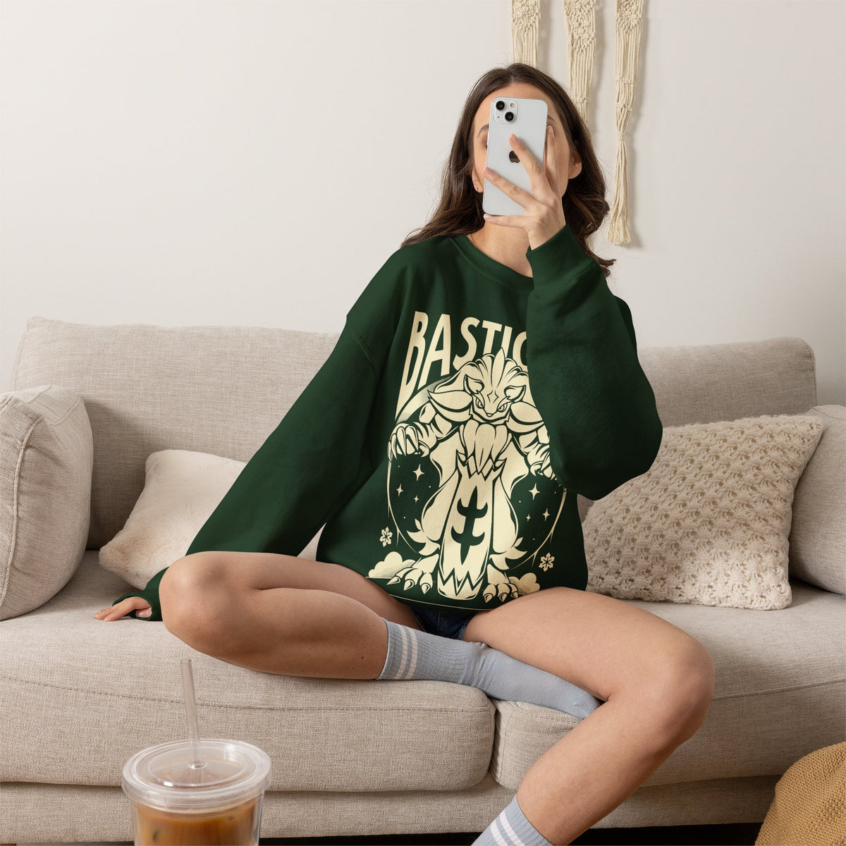 Palworld Bastigor King of Frostfang Ice Pal Unisex Crewneck Sweatshirt