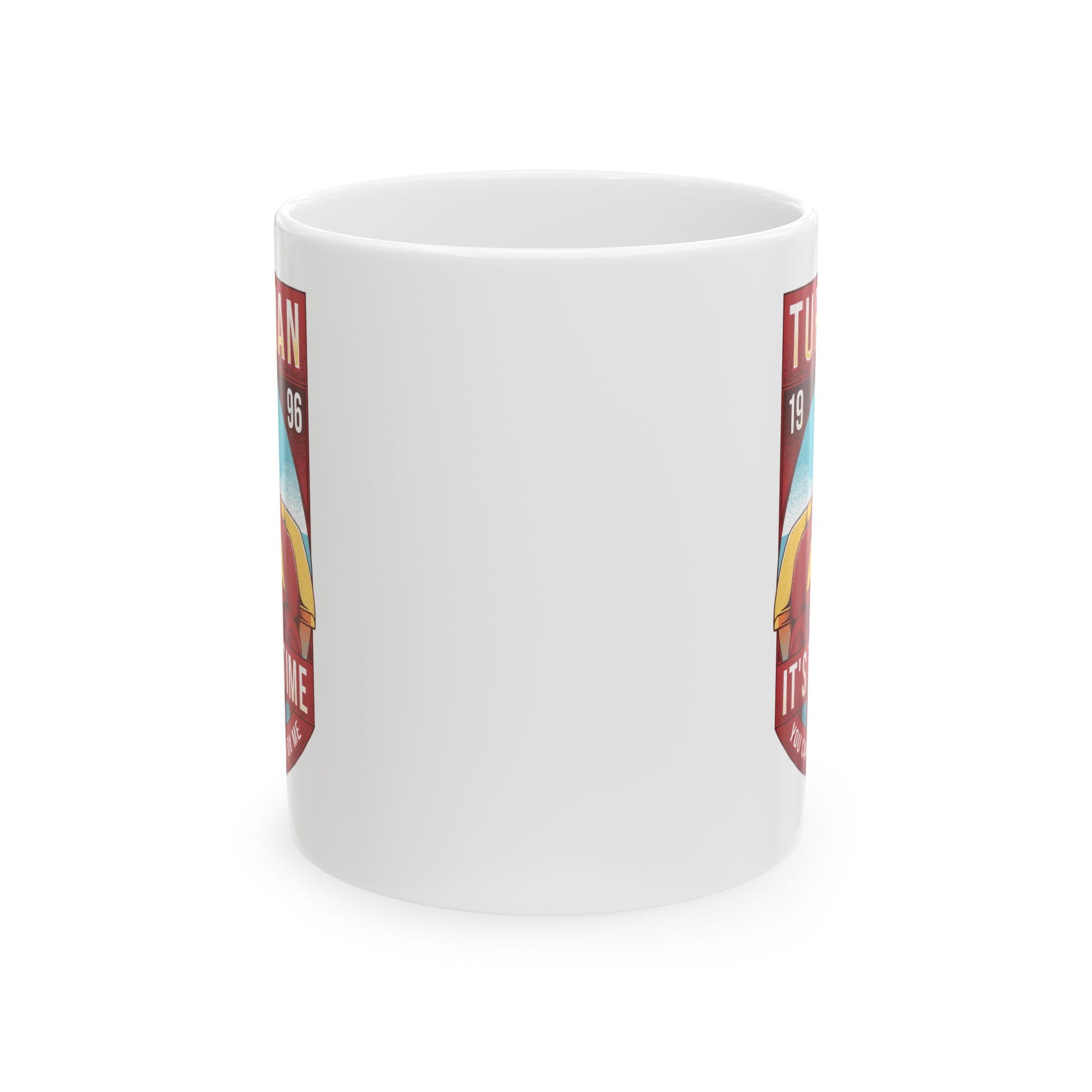 High-quality ceramic mug featuring Turbo Man from the 90s Christmas movie Jingle All the Way. The design captures the iconic superhero parody style, perfect for nostalgic fans, movie collectors, and lovers of retro holiday films. Ideal as a festive gift, this durable mug works for coffee, tea, or display. Bright colors and detailed artwork make it a must-have for anyone who loves Turbo Man and classic Christmas comedies.