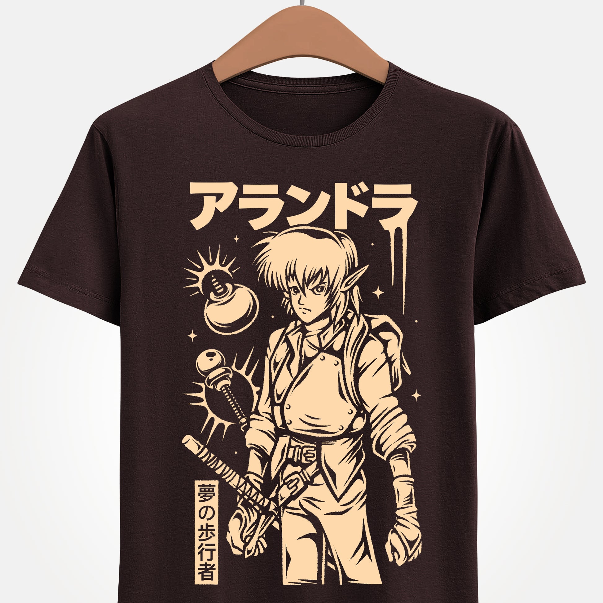 Alundra video game t-shirt inspired by the classic PlayStation action RPG. Retro gaming apparel featuring an original fan art design based on the world of Alundra, perfect for fans of dungeon crawler games, classic RPGs, and nostalgic 90s video game aesthetics. alundra video game merch, alundra action rpg video game merch, alundra the dreamwalker t-shirt, alundra ps1 video game t-shirt, alundra retrogaming tee, alundra classic ps1 video game merch, alundra 2 merch, alundra 2 t-shirt, ps1 games