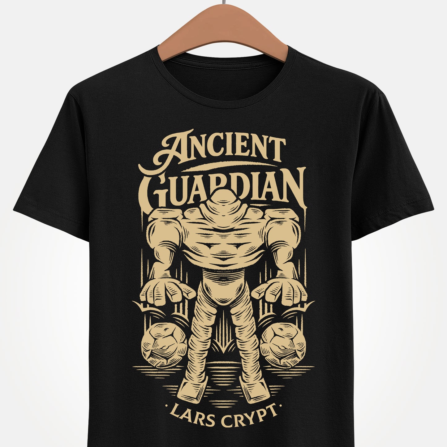Ancient Guardian Alundra t-shirt featuring the iconic boss from the Lars Crypt dungeon in the classic action RPG Alundra. Retro gamer apparel inspired by dark fantasy dungeon design, perfect for fans of PlayStation RPGs, retrogaming, and cult classic video games. alundra t-shirt, alundra video game t-shirt, alundra video game merch, alundra action rpg video game merch, alundra ancient guardian boss t-shirt, alundra best rpg merch, alundra 2 merch, alundra retrogaming merch, alundra retrogamer t-shirt