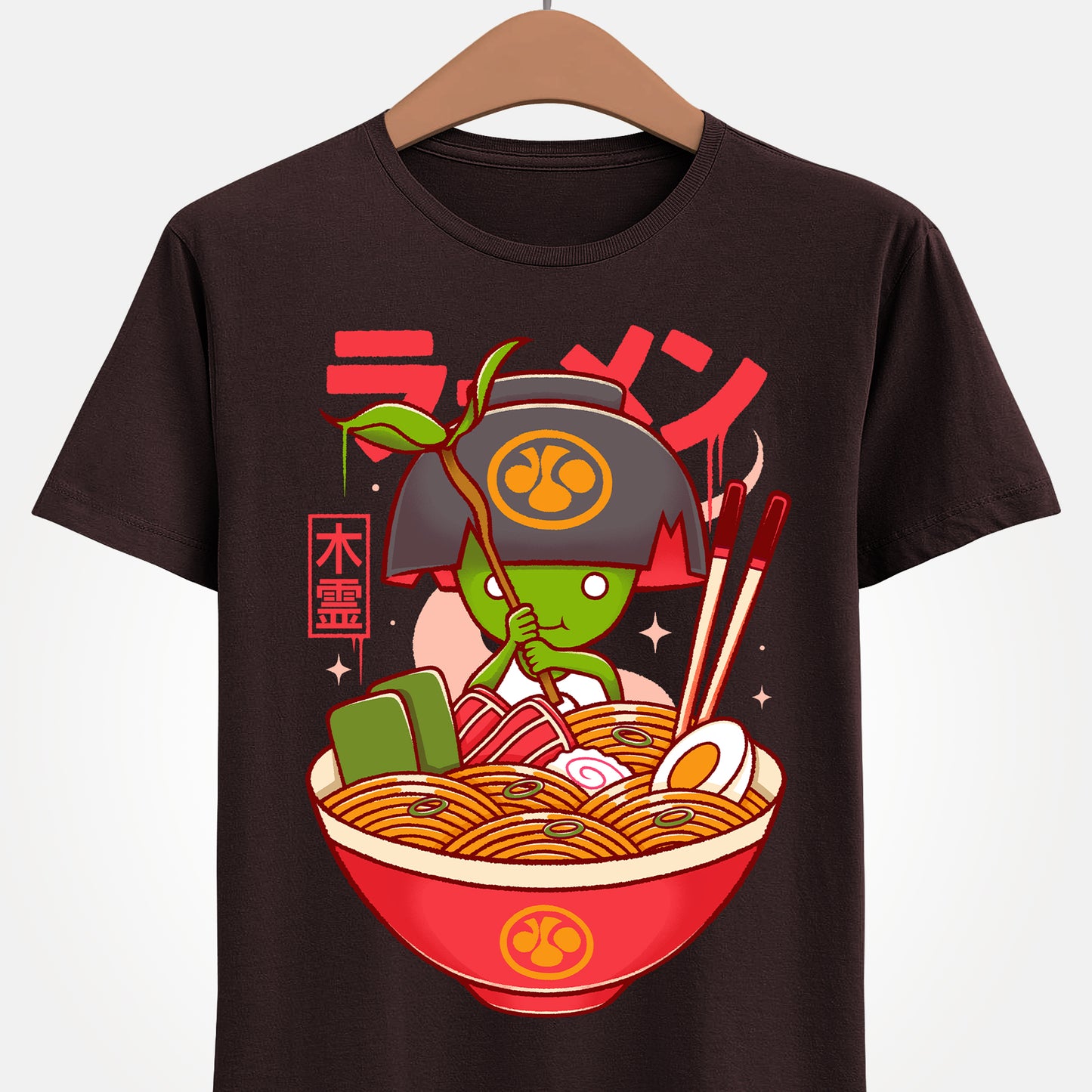 Nioh 3 t-shirt inspired by the action RPG and soulslike video game series, featuring Kodama, green tree spirit from the Nioh games inside a noodles ramen bowl in japanese art style. This unisex gamer shirt celebrates Nioh 3 with a design rooted in Japanese folklore, yokai mythology, and samurai fantasy. High-quality video game merch made for gamers, collectors, and fans of Nioh, Nioh 2, Nioh 3 and dark fantasy action RPGs. Perfect gaming t-shirt for soulslike fans and Japanese mythology lovers.