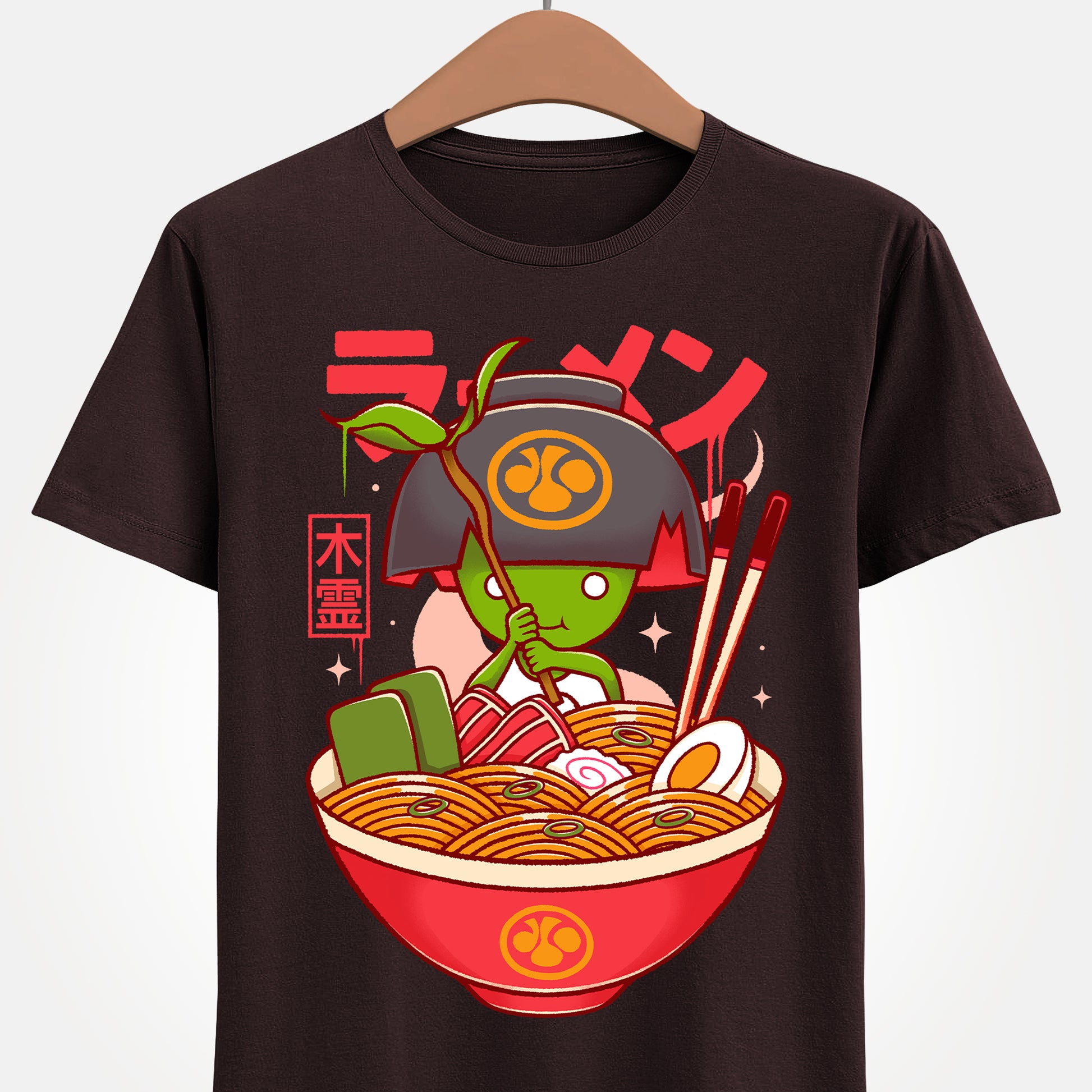 Nioh 3 t-shirt inspired by the action RPG and soulslike video game series, featuring Kodama, green tree spirit from the Nioh games inside a noodles ramen bowl in japanese art style. This unisex gamer shirt celebrates Nioh 3 with a design rooted in Japanese folklore, yokai mythology, and samurai fantasy. High-quality video game merch made for gamers, collectors, and fans of Nioh, Nioh 2, Nioh 3 and dark fantasy action RPGs. Perfect gaming t-shirt for soulslike fans and Japanese mythology lovers.