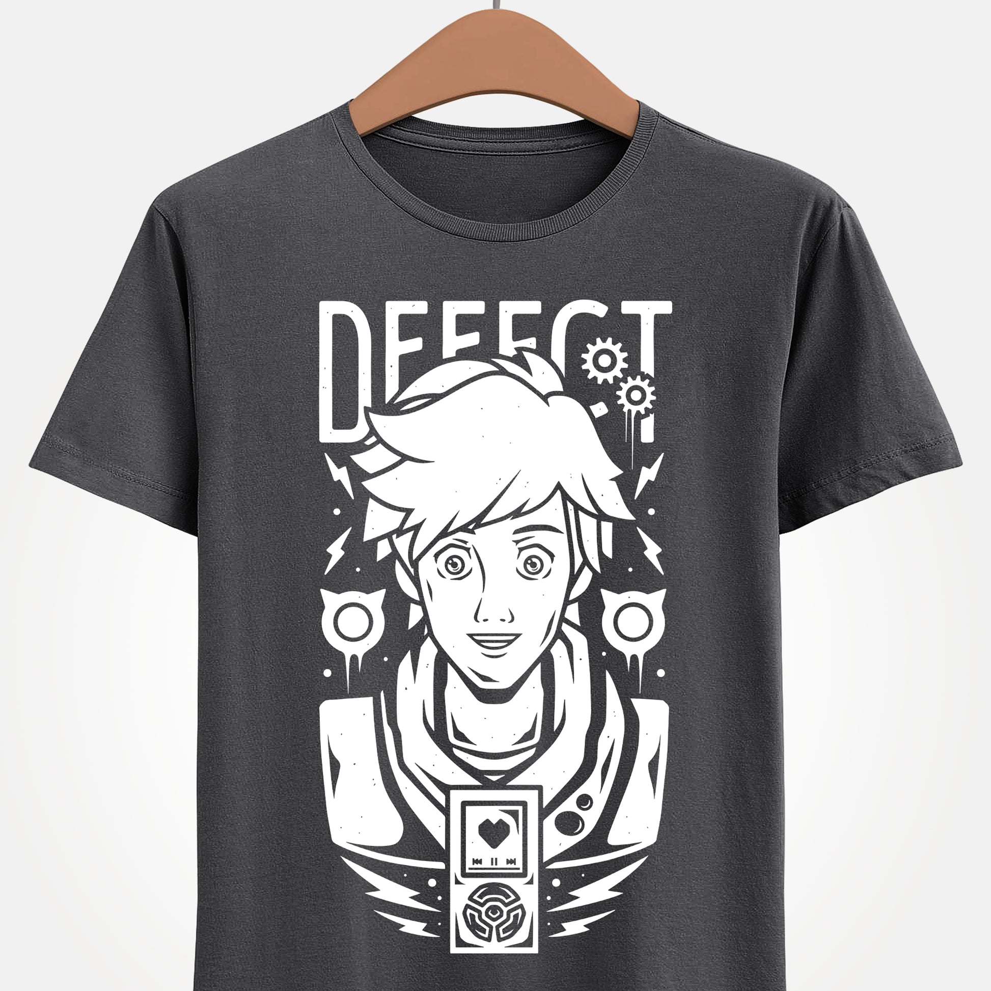 High-quality T-shirt featuring Chai from Hi-Fi Rush in a dynamic anime-inspired pose. The colorful design highlights the game’s vibrant rhythm-action style, making it perfect for fans of stylish character art and modern gaming aesthetics. Soft, unisex cotton tee ideal for gamers, collectors, and anyone who loves unique video game merchandise. A standout piece for Hi-Fi Rush fans and rhythm-game enthusiasts. hi-fi rush video game t-shirt, hi-fi rush chai t-shirt, hi-fi rush gaming tee