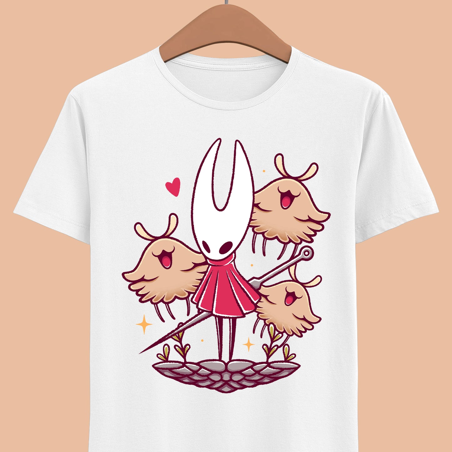 Gamer t-shirt inspired by Hornet & Lost Fleas characters from Hollow Knight Silksong metroidvania indie game in cute kawaii watercolor art style.

hollow knight, hollow knight silksong, hollow knight silksong hornet t-shirt, hollow knight silksong merch, hollow knight silksong t-shirt, hollow knight silksong hornet tee, hollow knight bell beast t-shirt, hollow knight silksong merch, hollow knight silksong hornet shirt, hollow knight silksong lost fleas t-shirt, hollow knight silksong lost fleas