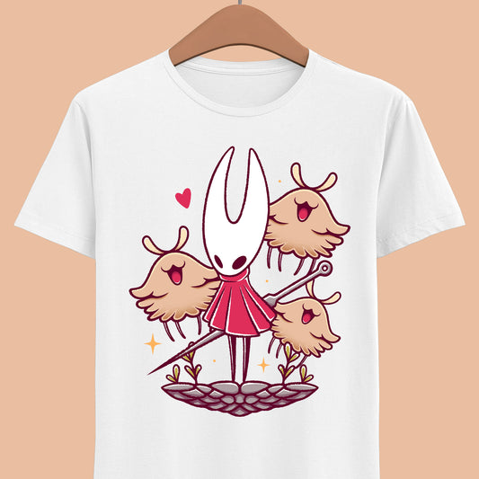 Gamer t-shirt inspired by Hornet & Lost Fleas characters from Hollow Knight Silksong metroidvania indie game in cute kawaii watercolor art style.

hollow knight, hollow knight silksong, hollow knight silksong hornet t-shirt, hollow knight silksong merch, hollow knight silksong t-shirt, hollow knight silksong hornet tee, hollow knight bell beast t-shirt, hollow knight silksong merch, hollow knight silksong hornet shirt, hollow knight silksong lost fleas t-shirt, hollow knight silksong lost fleas