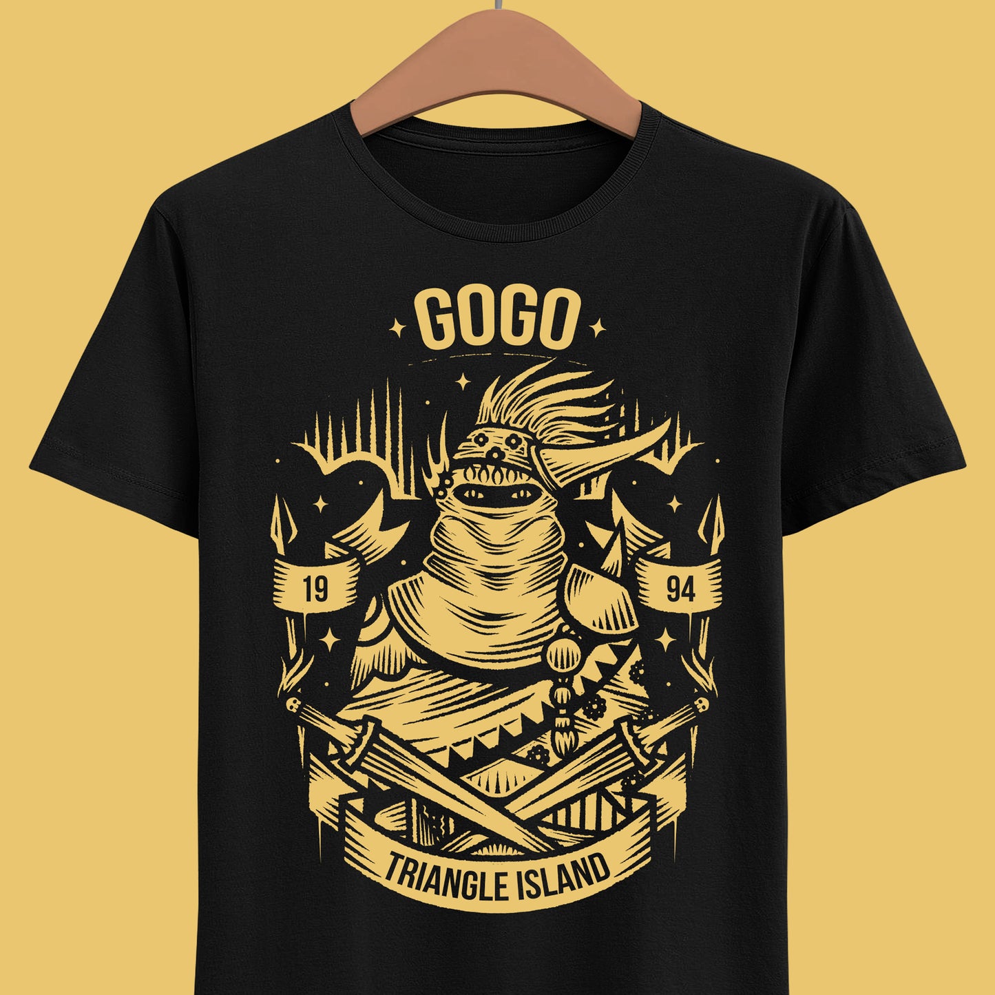 Gogo Final Fantasy VI t-shirt featuring the FF6 mimic character from the classic SNES retro JRPG video game.