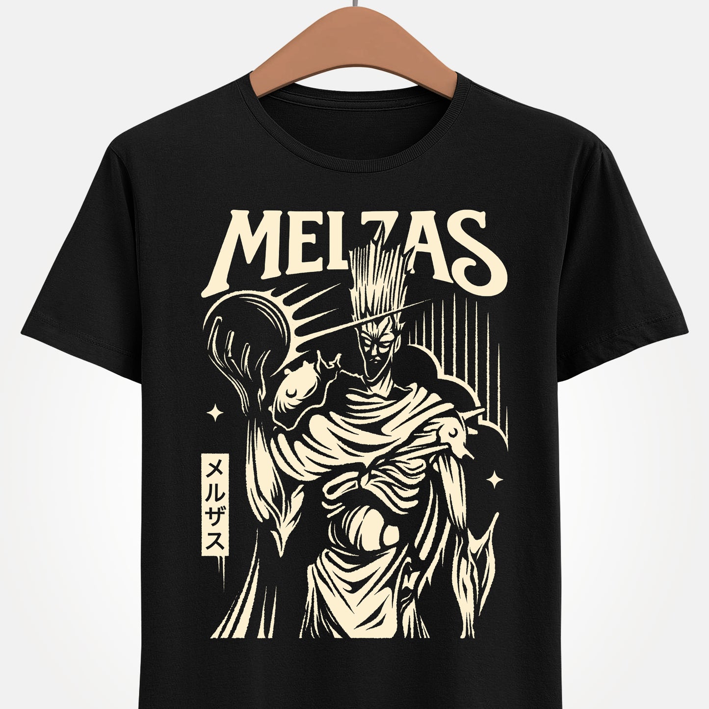 Melzas final boss Alundra t-shirt inspired by the cult classic PlayStation action RPG Alundra. Retro gaming apparel featuring original fan art of Melzas, the iconic final boss, designed for fans of Alundra merch, Alundra t-shirts, shirts and tees. Nostalgic retrogaming design perfect for collectors of PS1 RPGs, action RPG video games, dungeon crawlers, and 90s gaming classics. Ideal gamer shirt for retro RPG and vintage video game enthusiasts.