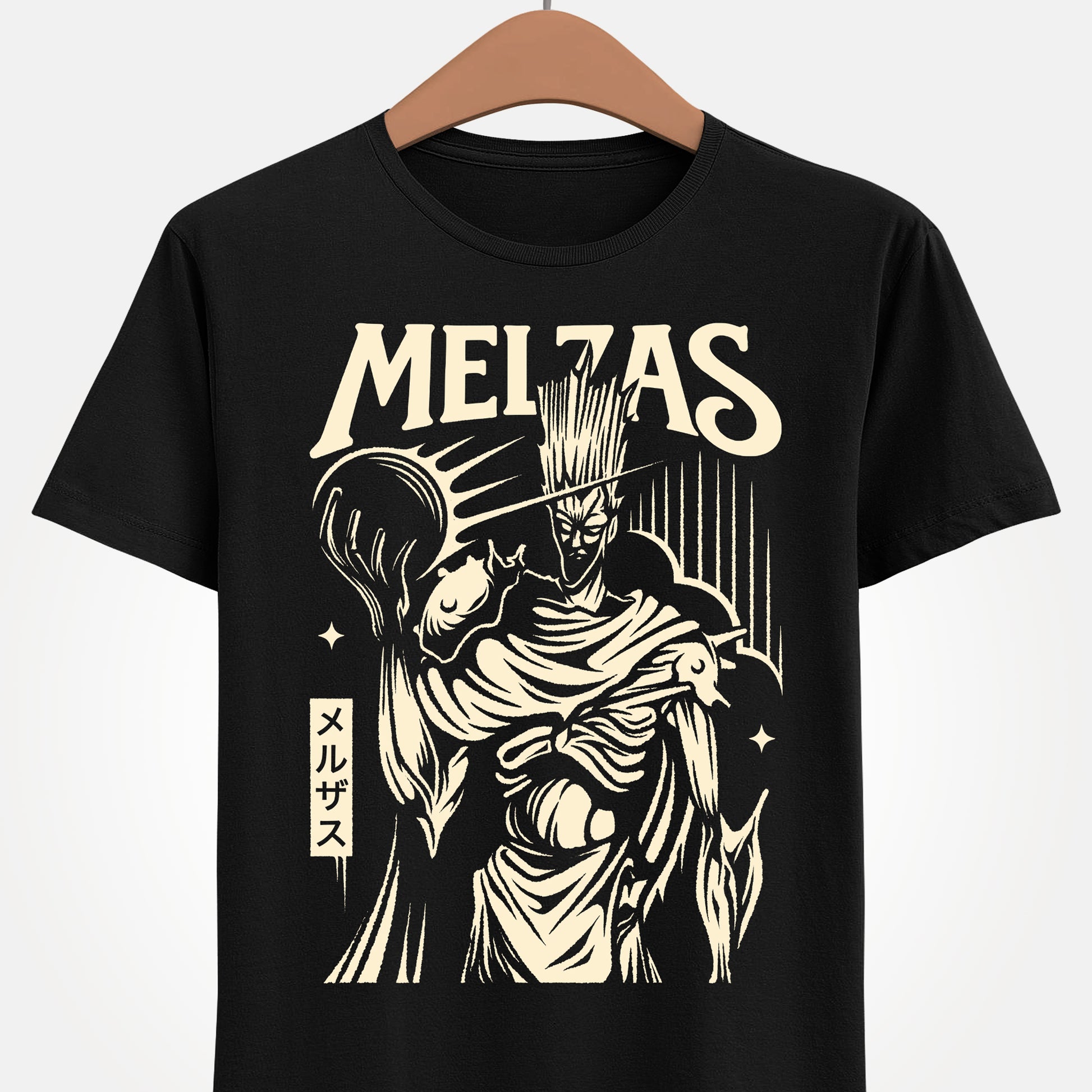 Melzas final boss Alundra t-shirt inspired by the cult classic PlayStation action RPG Alundra. Retro gaming apparel featuring original fan art of Melzas, the iconic final boss, designed for fans of Alundra merch, Alundra t-shirts, shirts and tees. Nostalgic retrogaming design perfect for collectors of PS1 RPGs, action RPG video games, dungeon crawlers, and 90s gaming classics. Ideal gamer shirt for retro RPG and vintage video game enthusiasts.